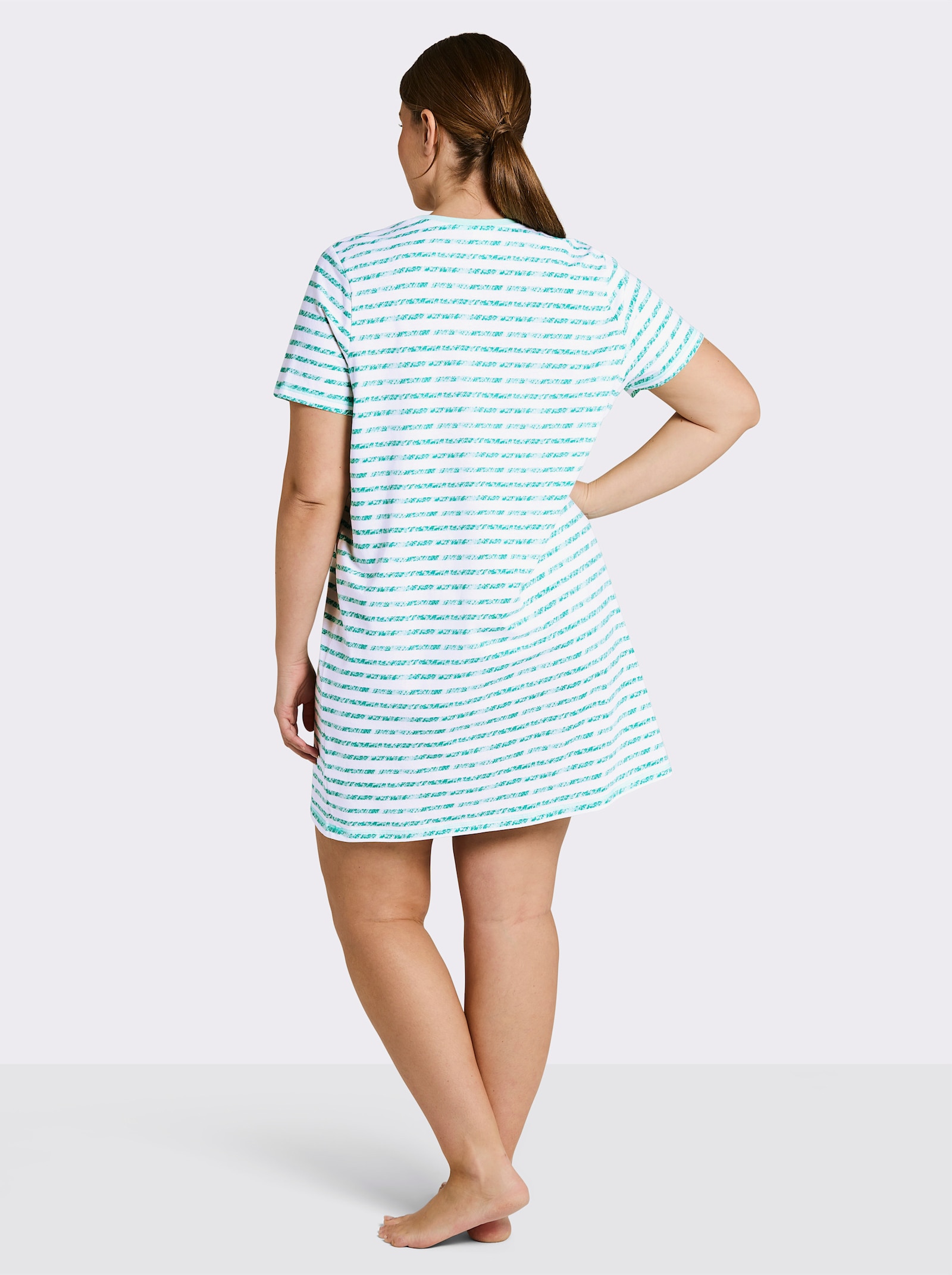 wäschepur Kurzarm Sleepshirts - mint + mint-gestreift