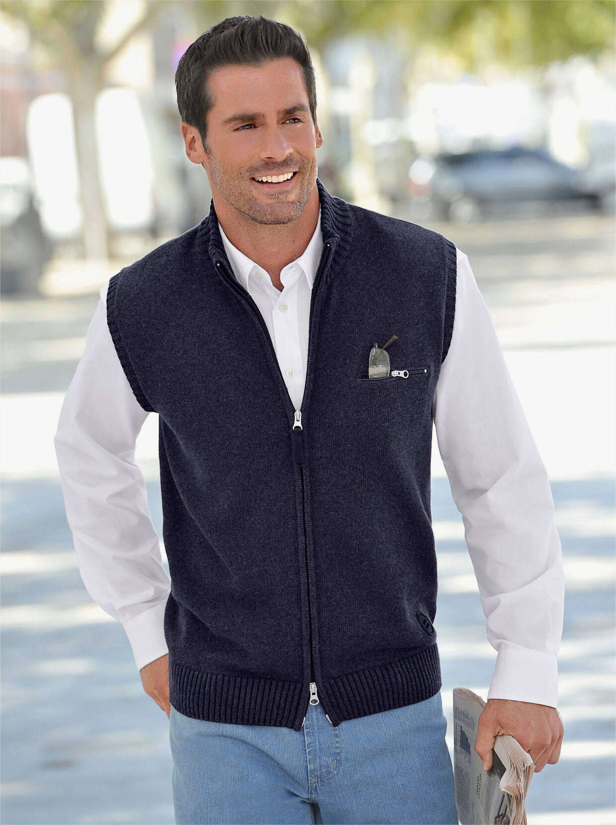 Marco Donati Mouwloos vest - marine