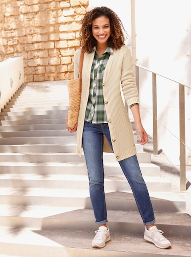 Strickjacke - elfenbein