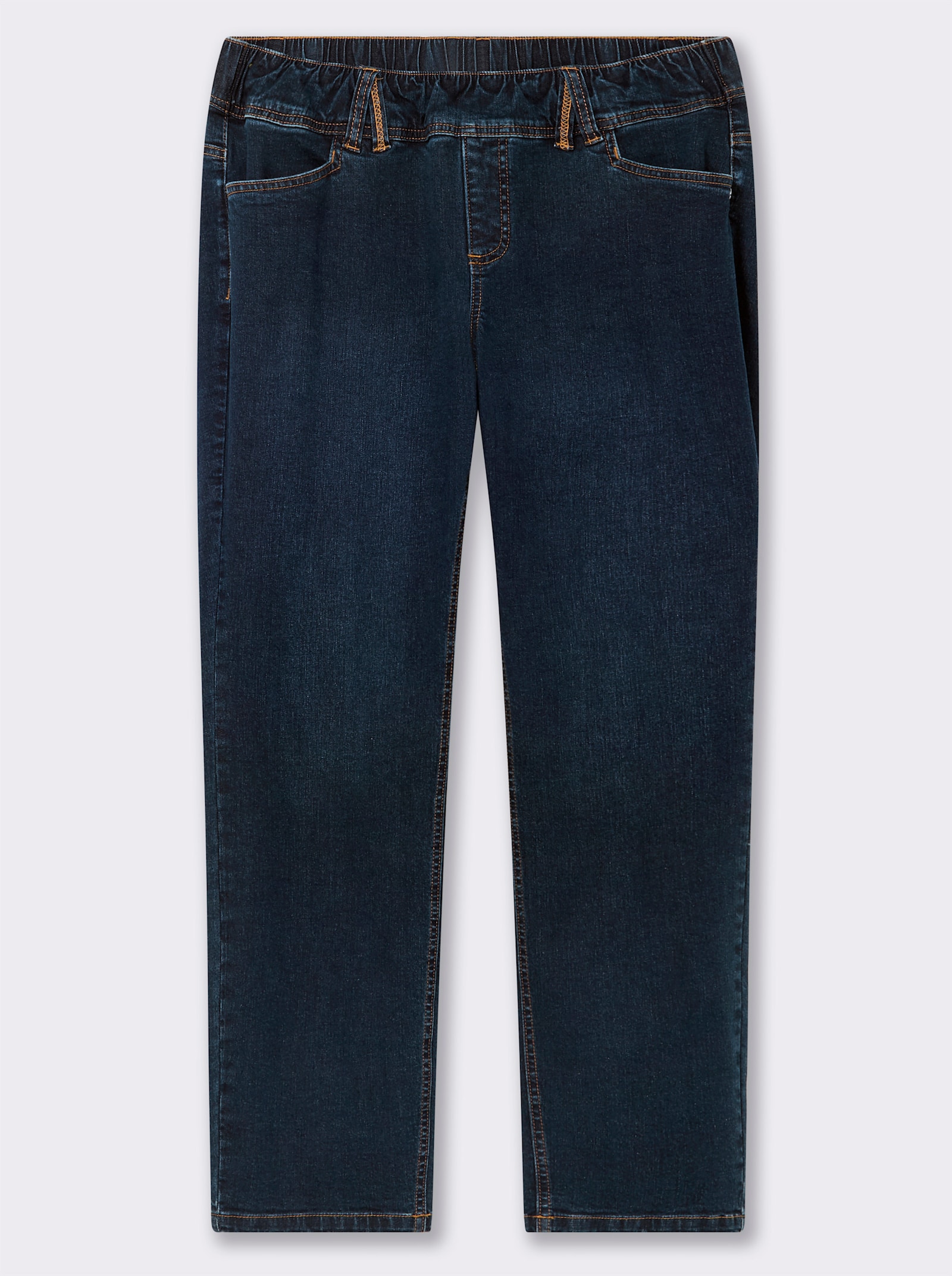 sheego Jeans smal, met comfortband achter - dark-blue