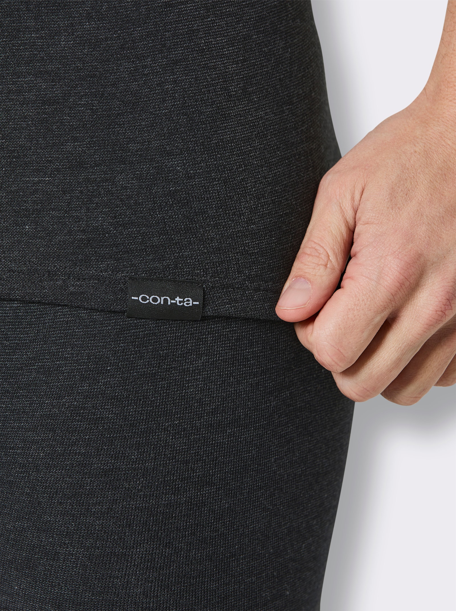 conta Unterhemd - anthrazit-geringelt
