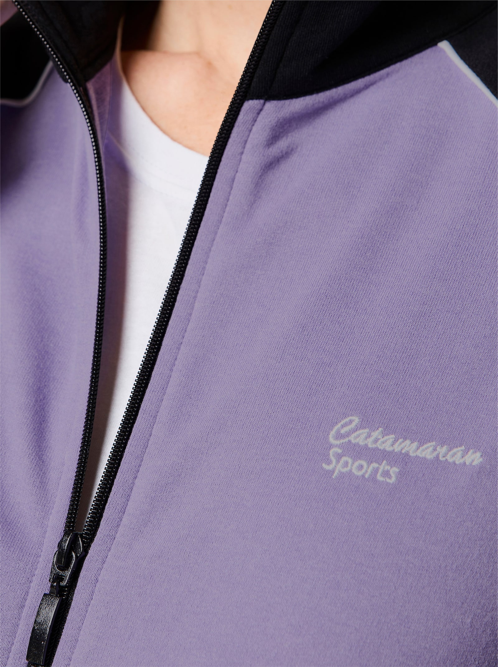 Catamaran Sweatjacke mit Raglan-Ärmeln - lavendel-schwarz