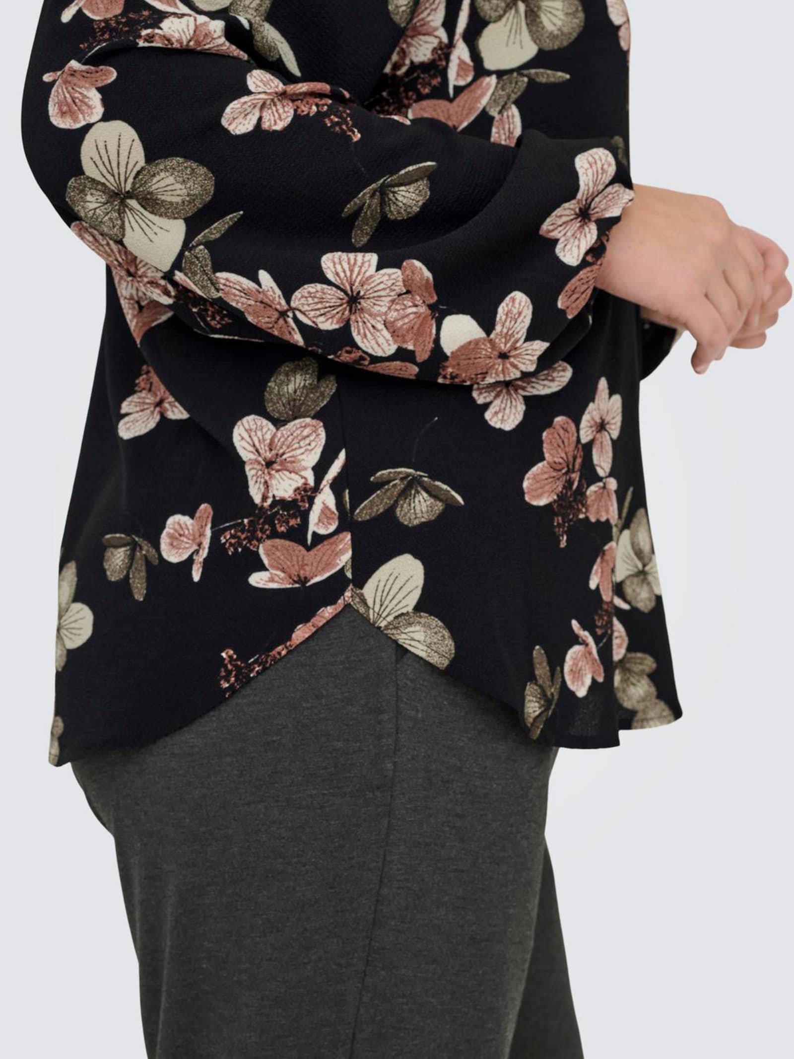 ONLY CARMAKOMA Blusenshirt - black aop:noos autumn blooming