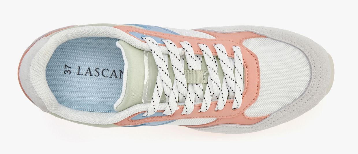 LASCANA Sneaker - grau/koralle