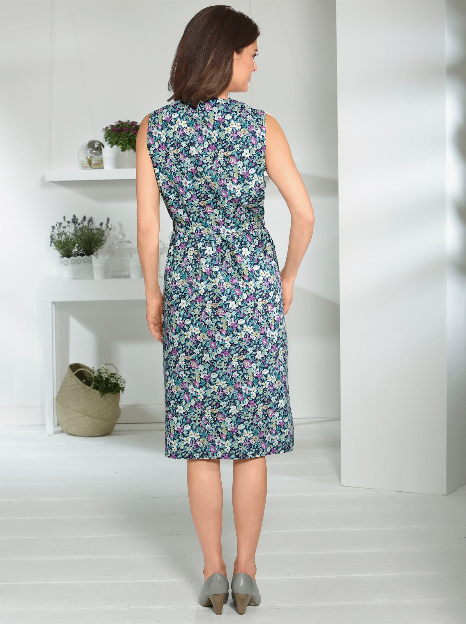 RV-Schürze mit Bindegürtel - bunt-bedruckt