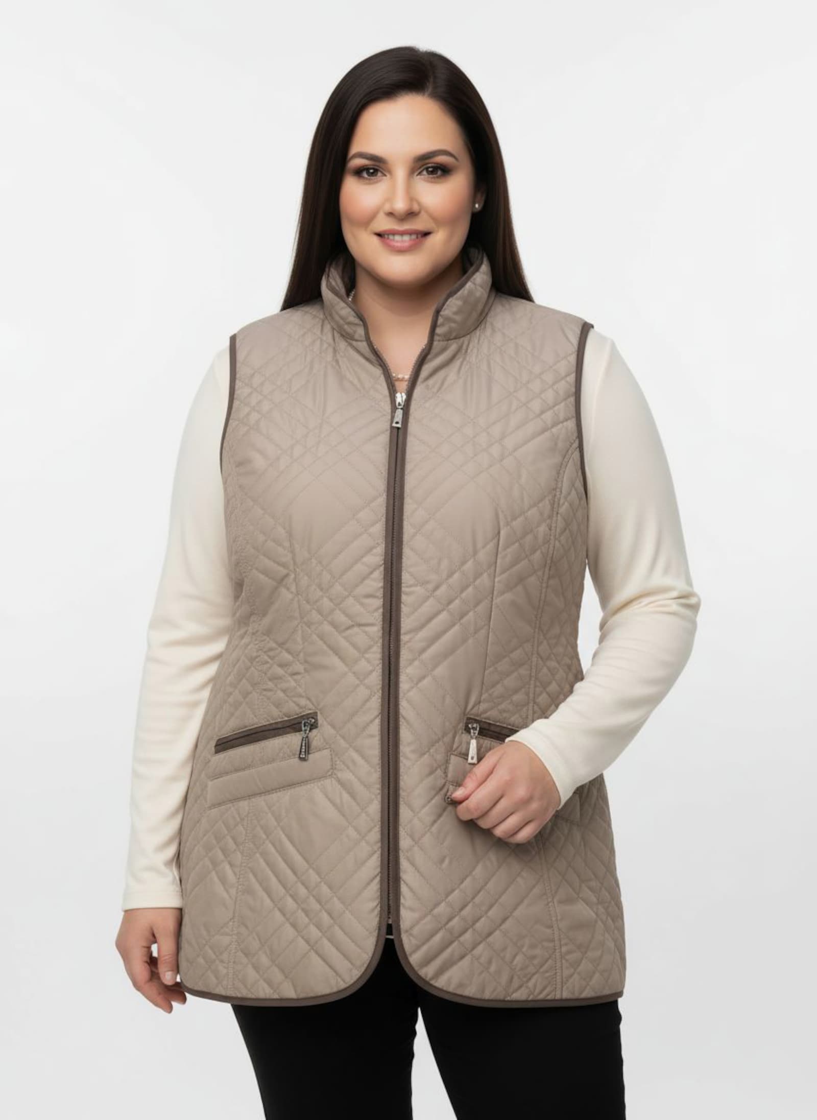 Steppweste mit Reißverschluss-Taschen - sesam