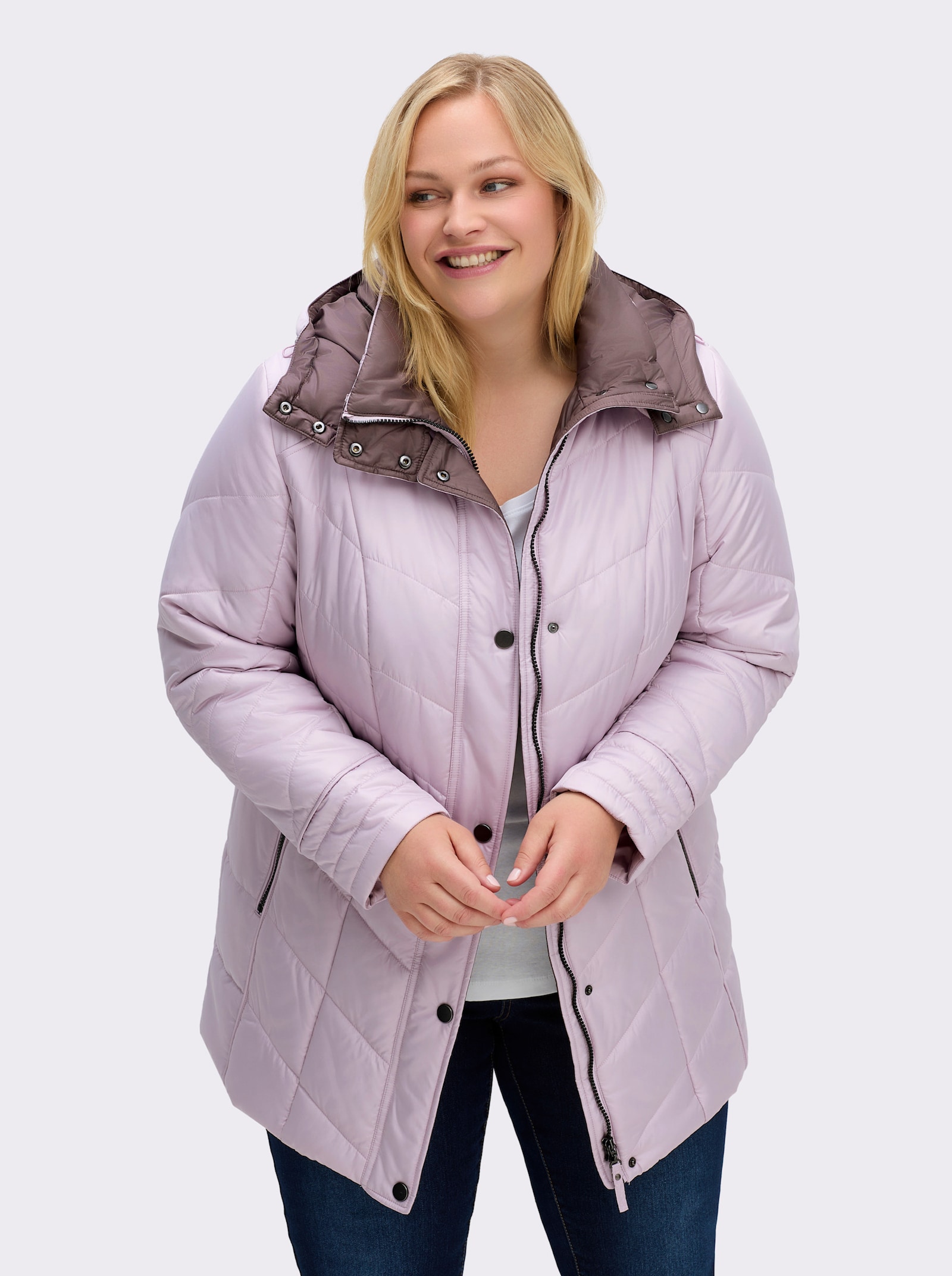 Steppjacke in Microfaser-Qualität, pflegeleicht - altrosé