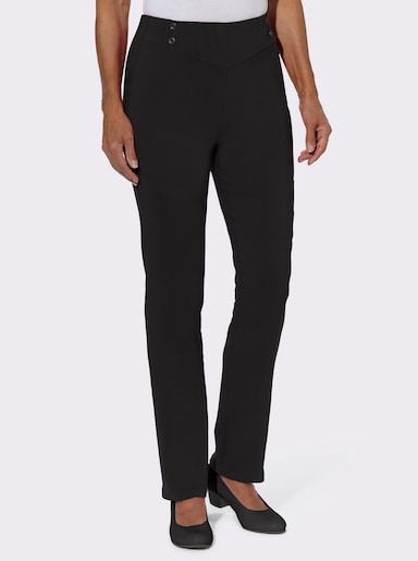 Bengalinhose mit Dehnbund, innen - schwarz + grau-kariert