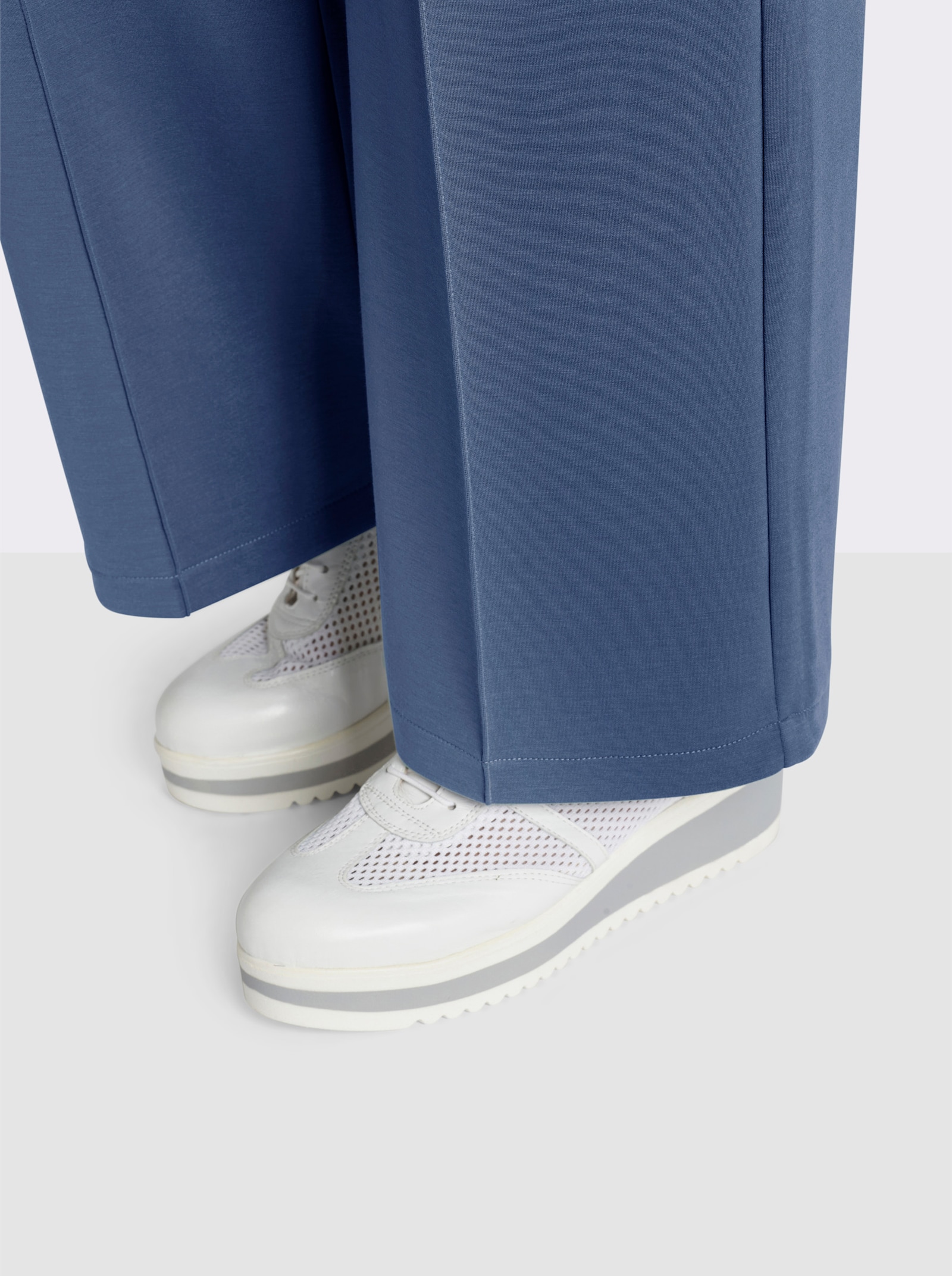 Jerseyhose in weich fliessender Qualität - jeansblau