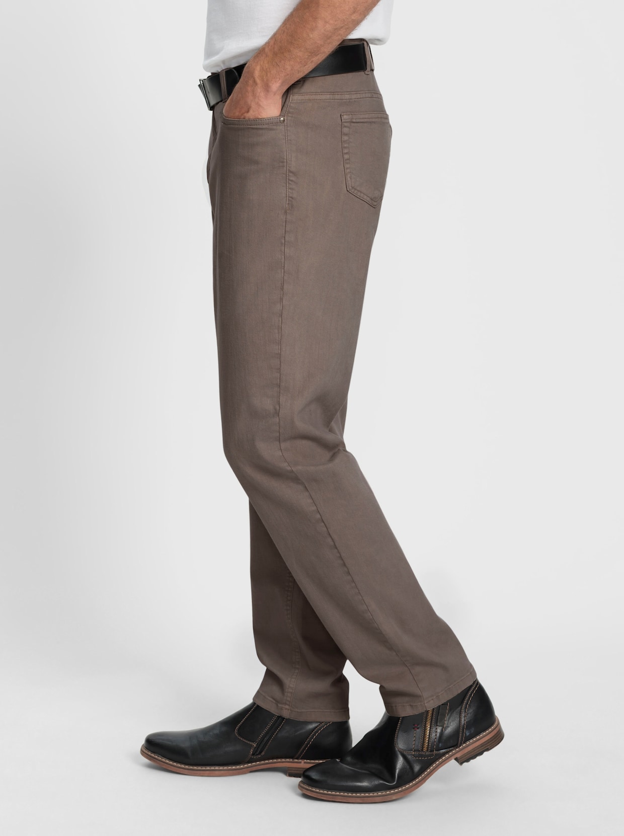 Marco Donati 5-pocketbroek - donkertaupe