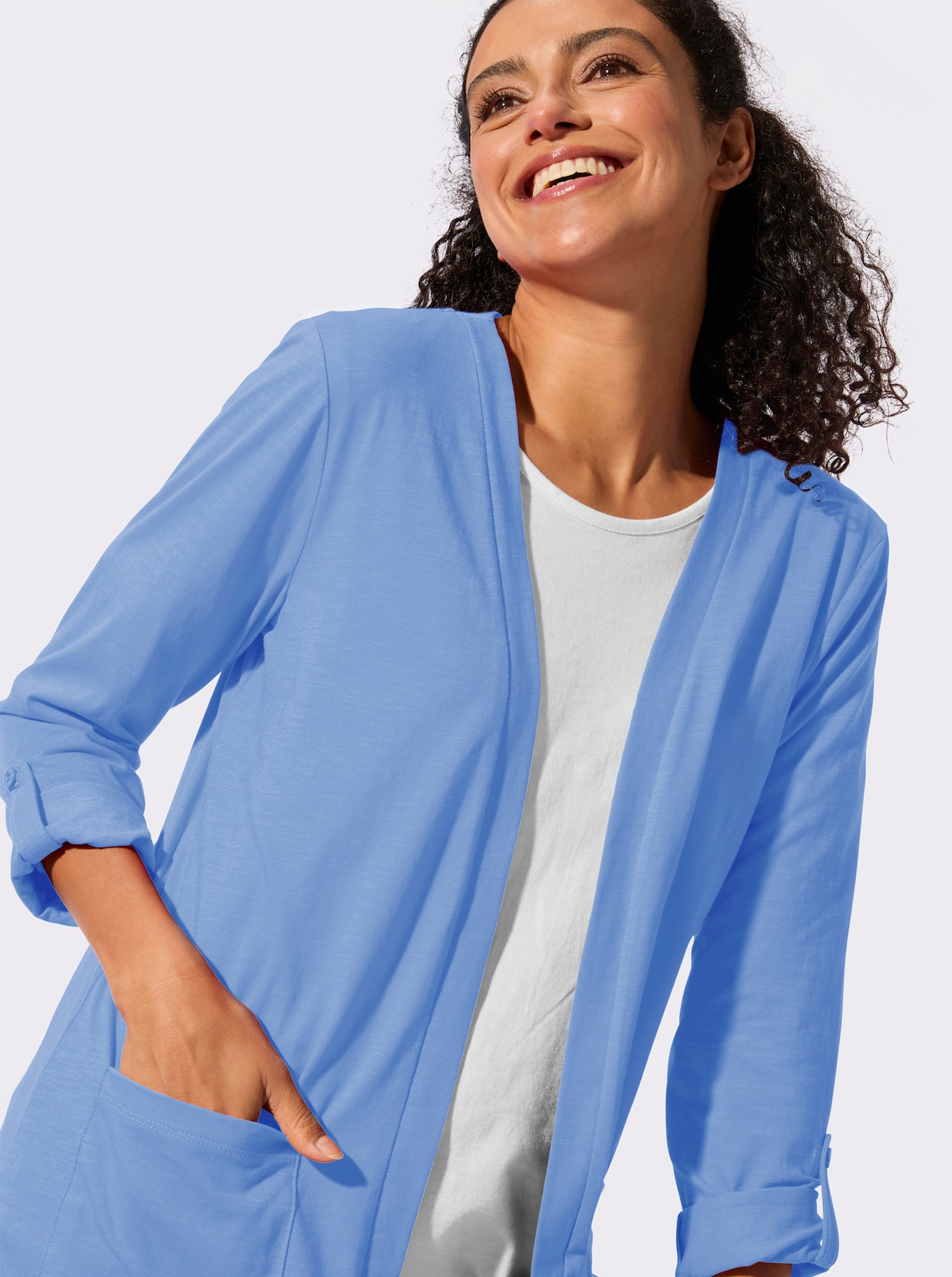 Shirtjacke - himmelblau