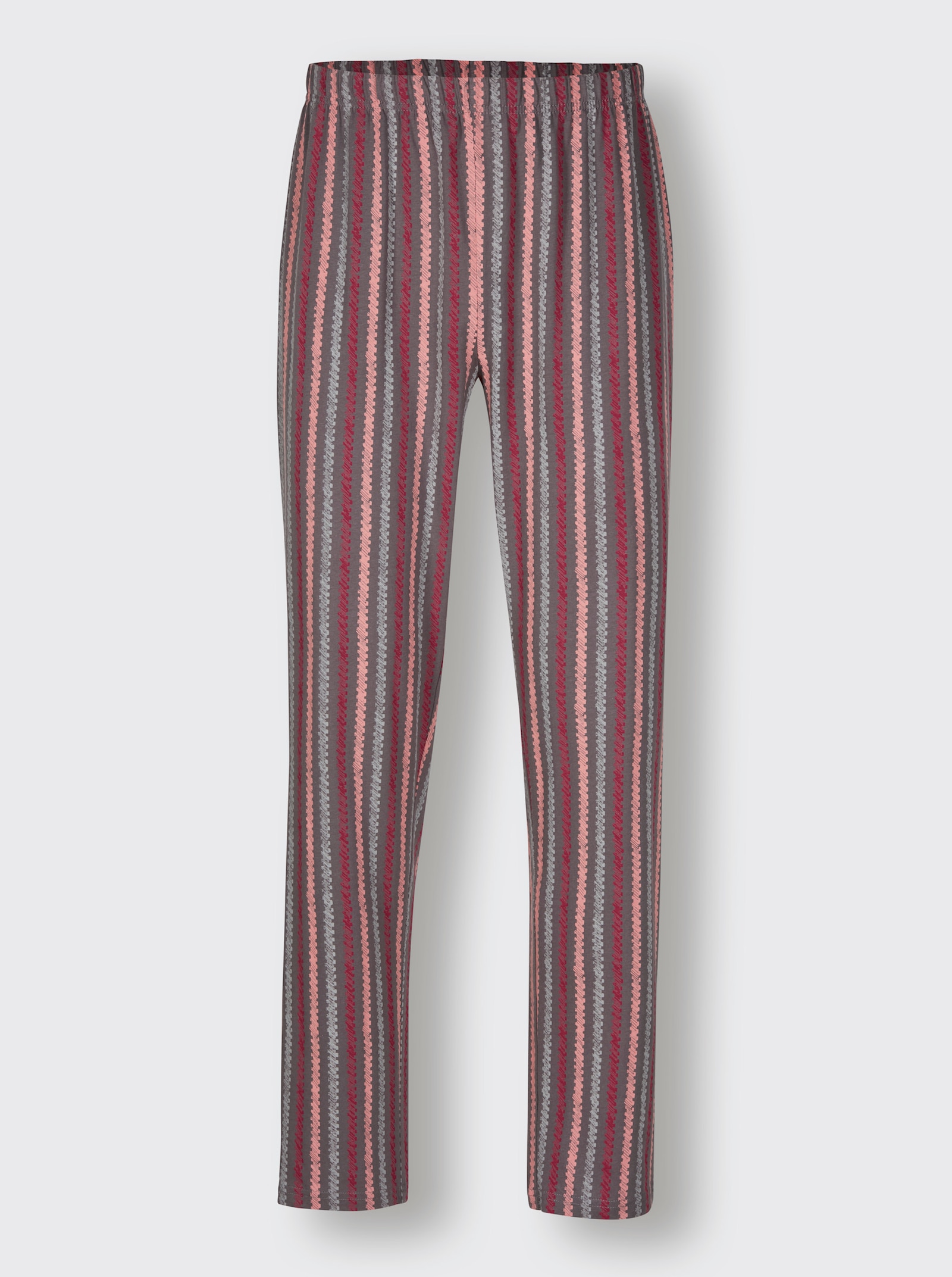 wäschepur men Pyjama's - donkerrood + donkerrood/antraciet bedrukt