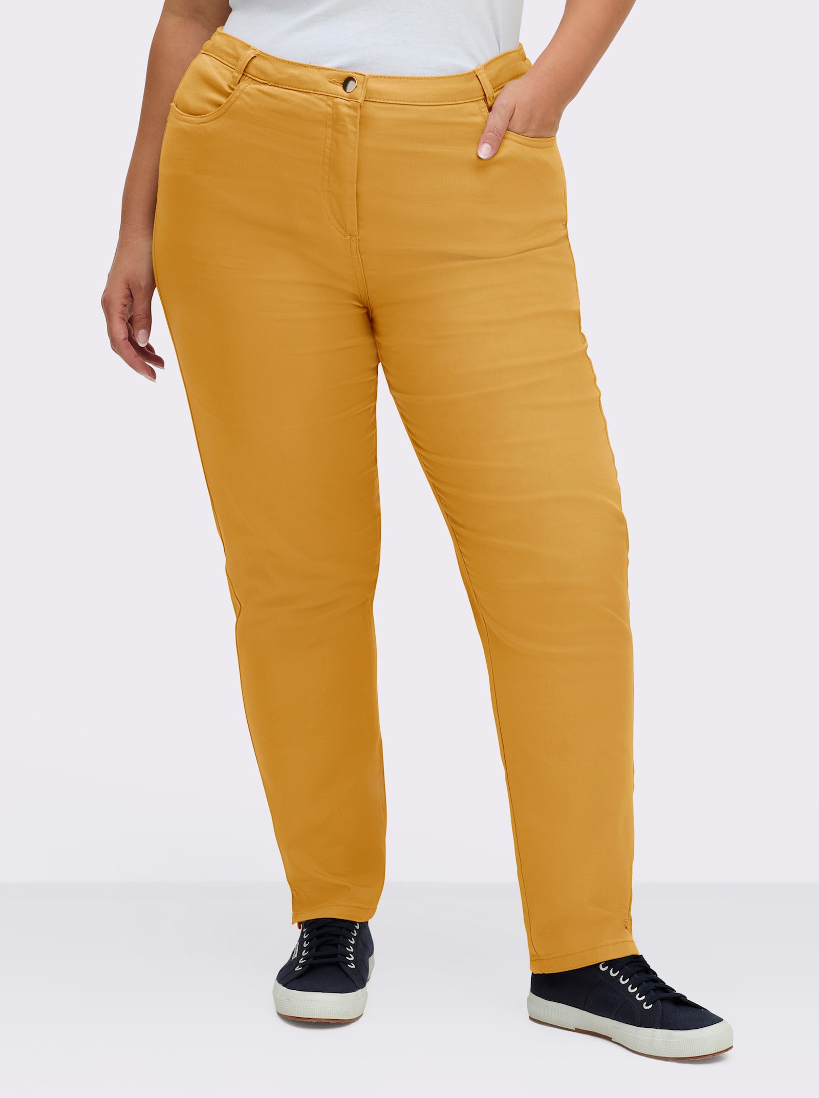 Jeans mit Stretch-Anteil - ocker