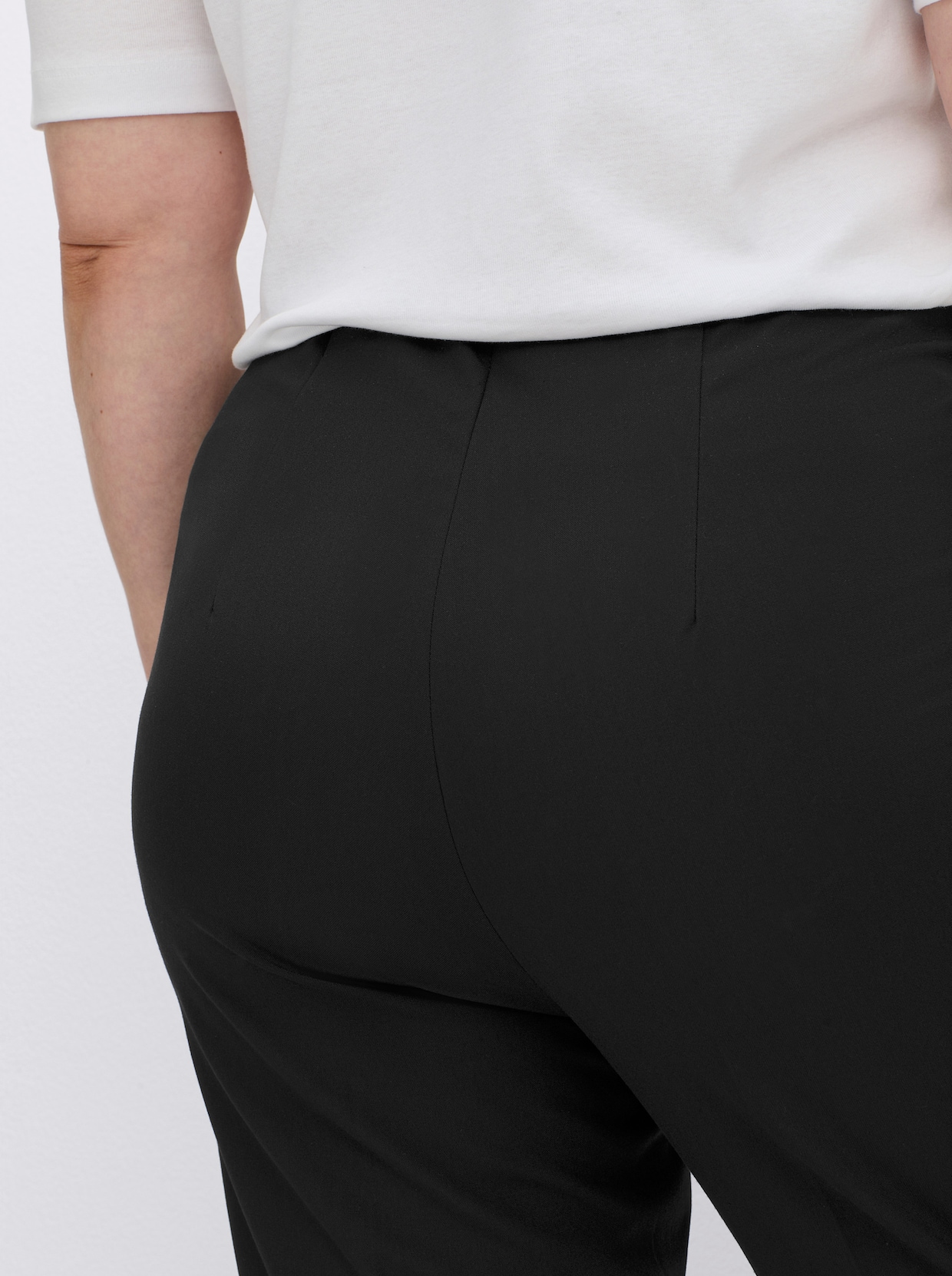 Come on Bügelfaltenhose in Bauch-weg-Form - schwarz