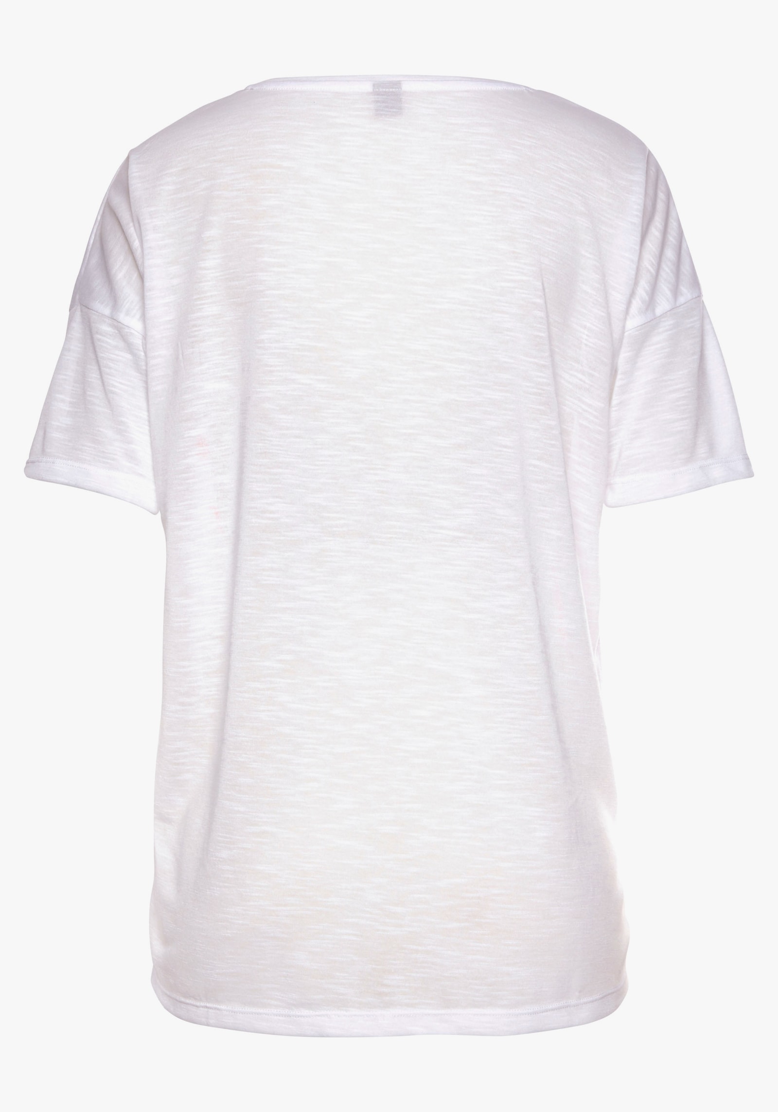 Vivance T-shirt en V - blanc-orange fluo