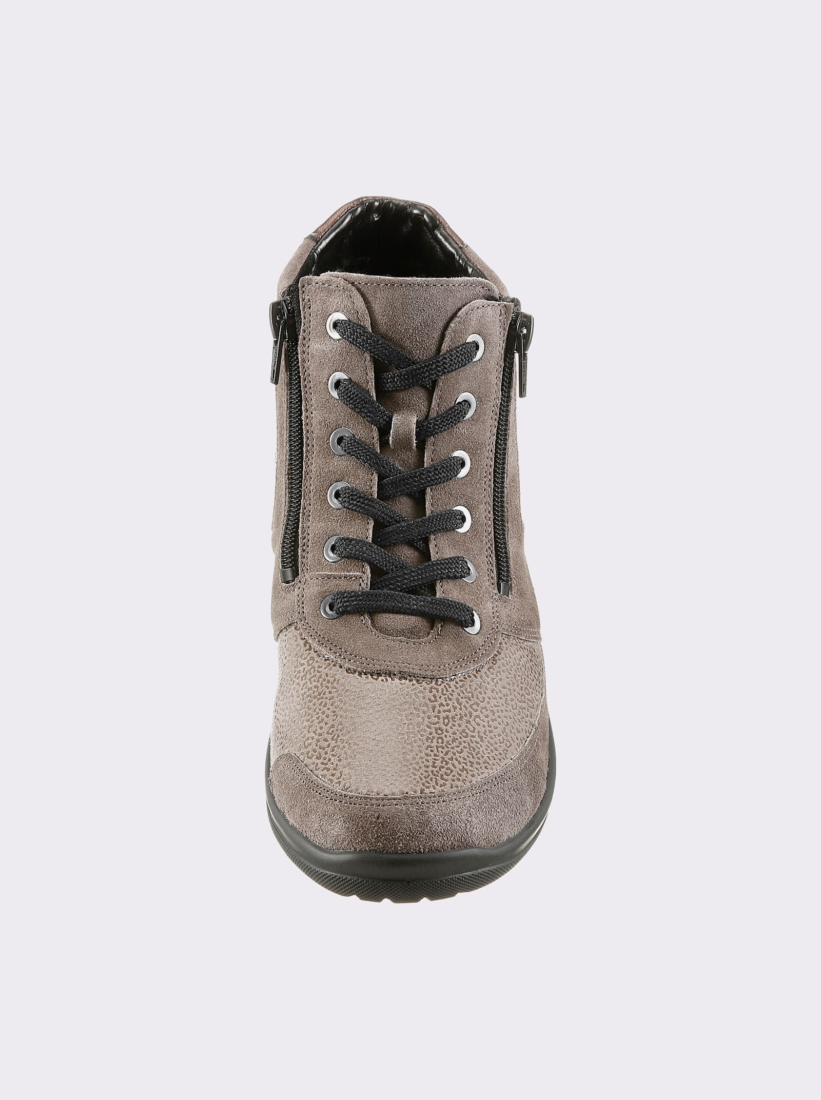 Waldläufer Stiefelette mit Stretch-Einsatz - sesam