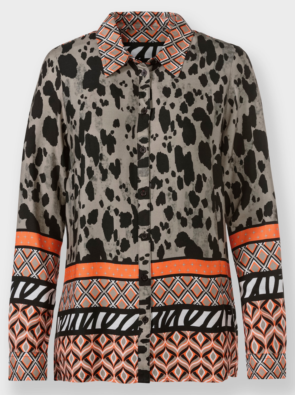 heine Blouse met print - leem/oranje bedrukt