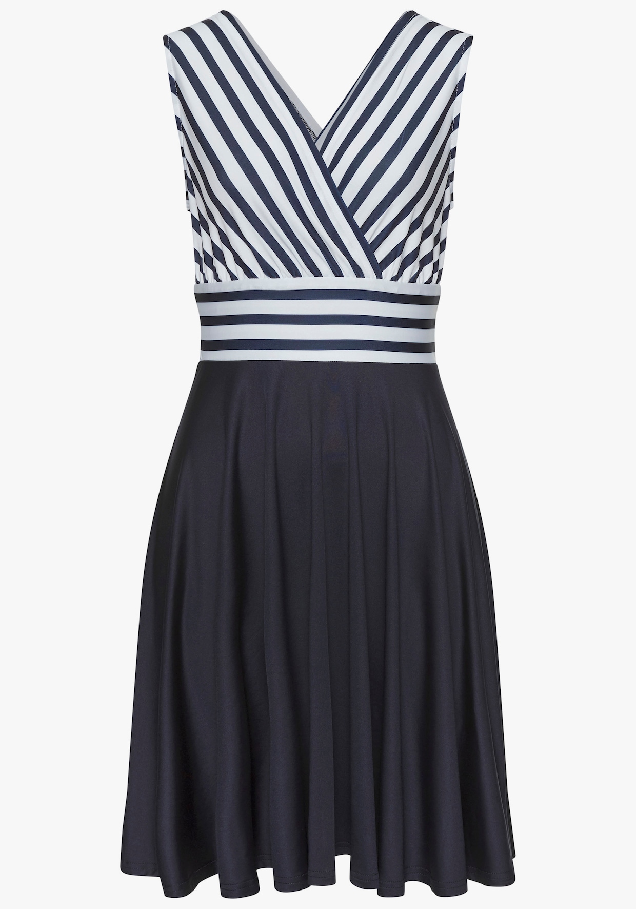 LASCANA Zomerjurk - wit/navy gestreept