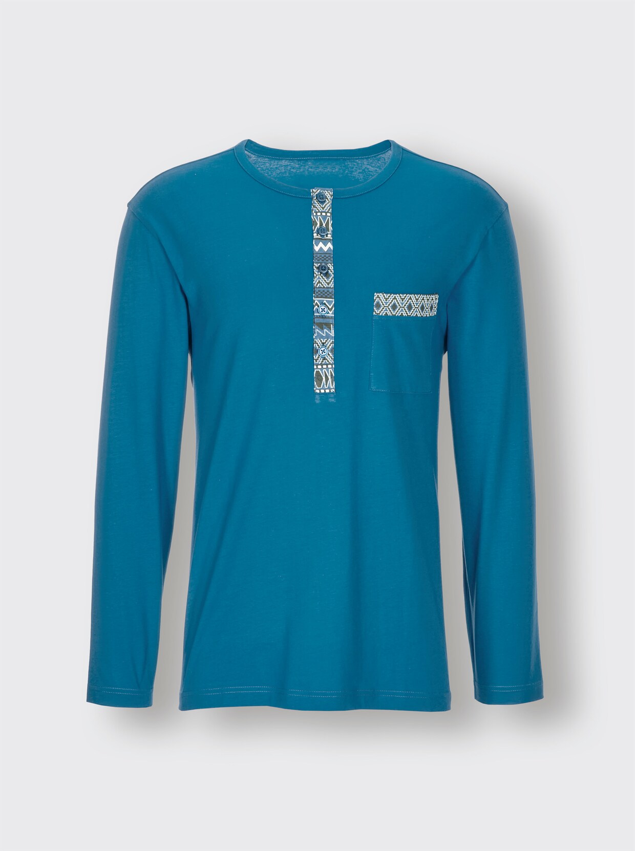 wäschepur men Pyjama's - donkerrood/marine + topaas/marine