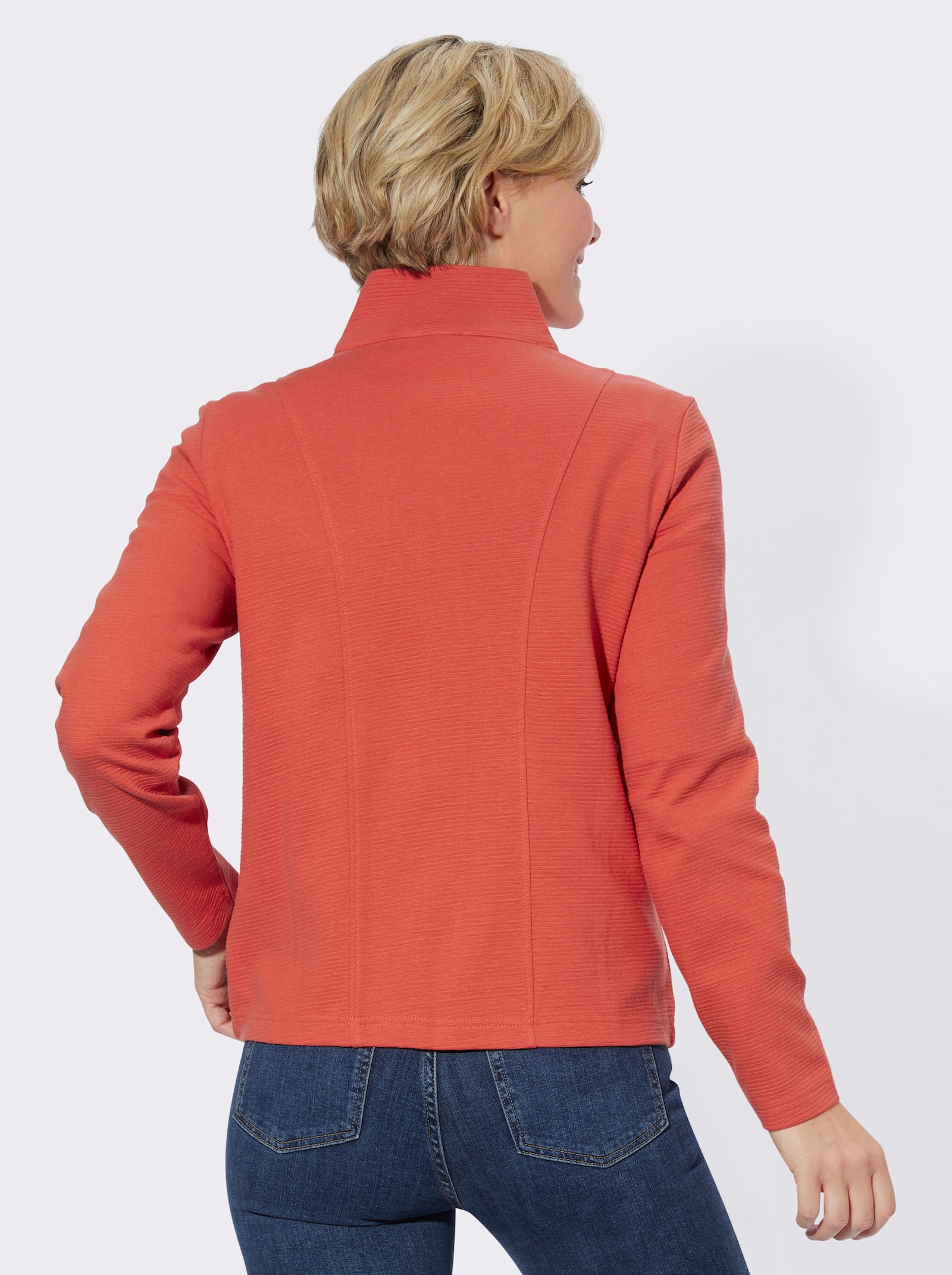 Shirtjacke mit Ripp-Struktur - terra