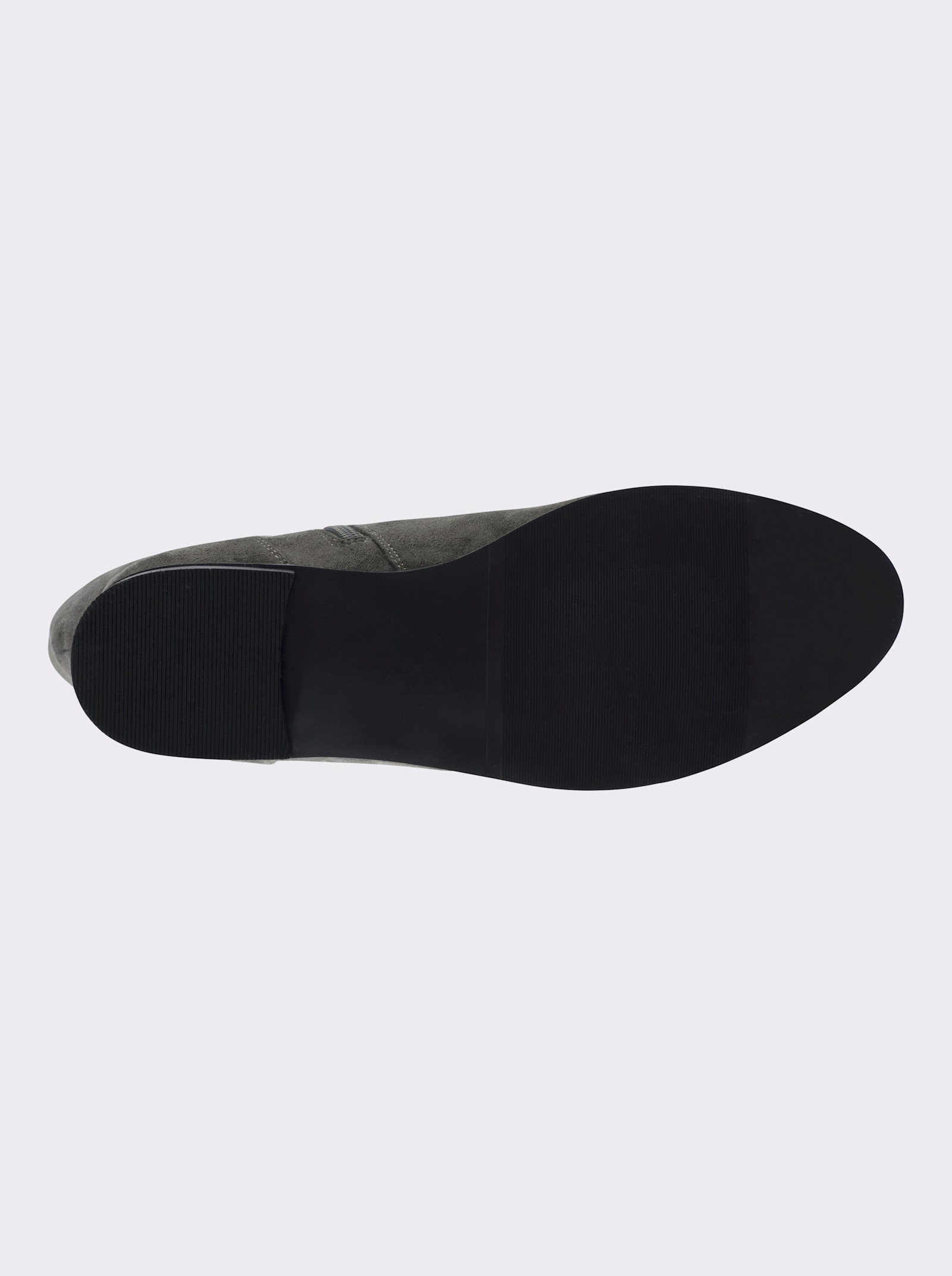 sheego Weitschaftstiefel in Wildleder-Optik - grau