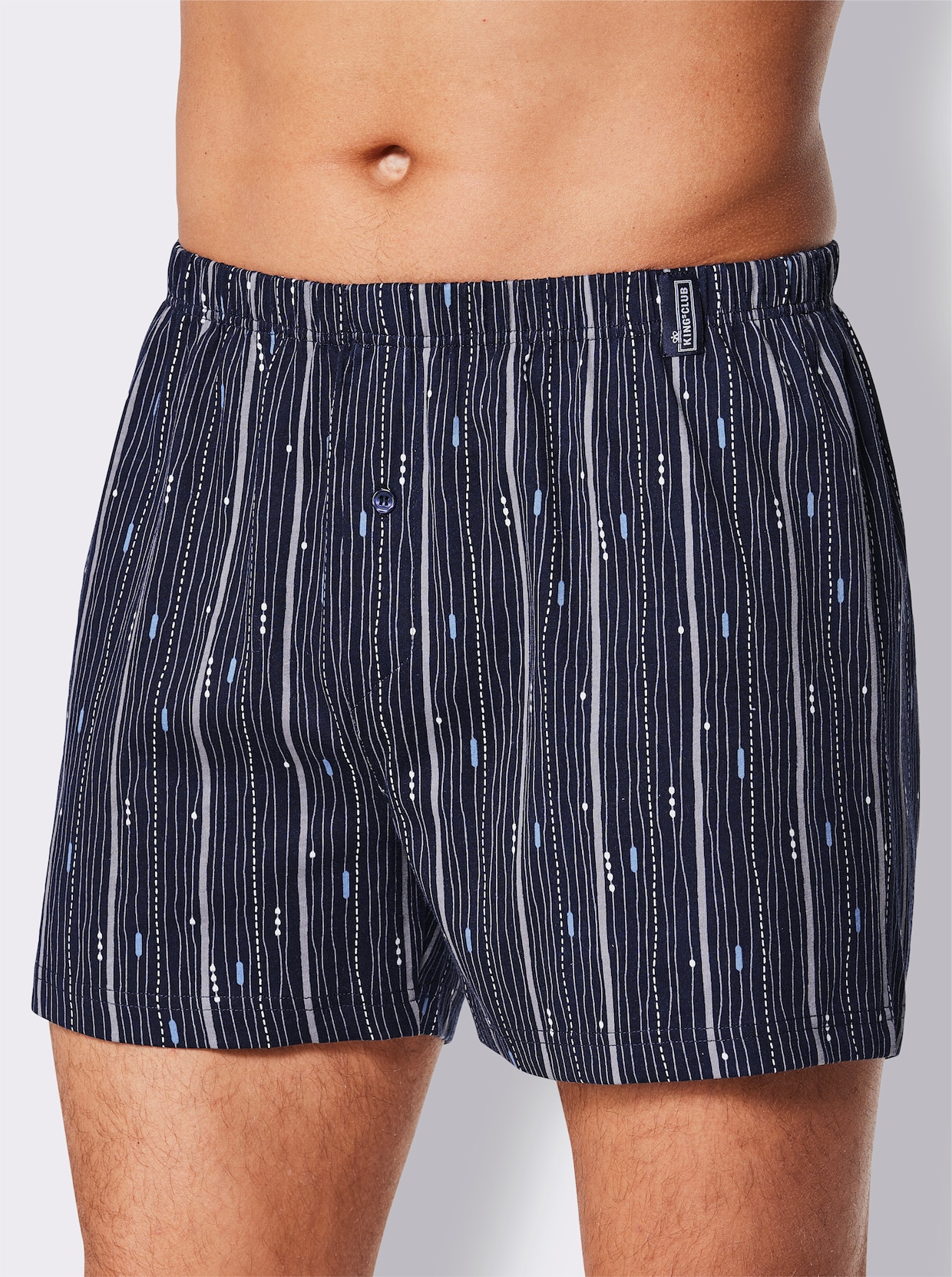 Boxershorts - 2x marine bedrukt