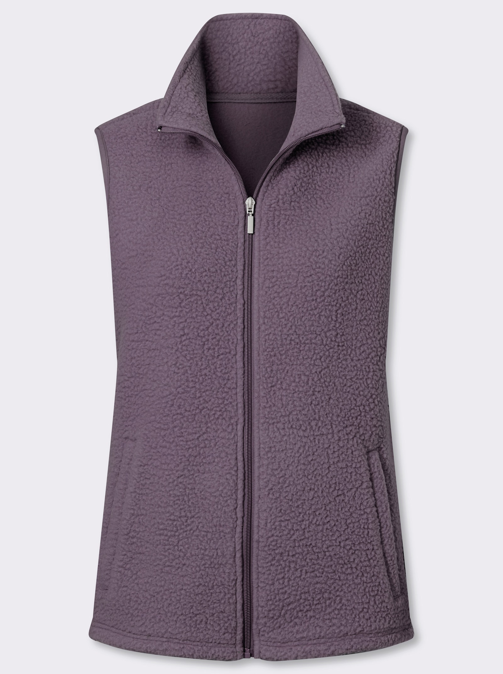 Fleeceweste mit Stehkragen - feige