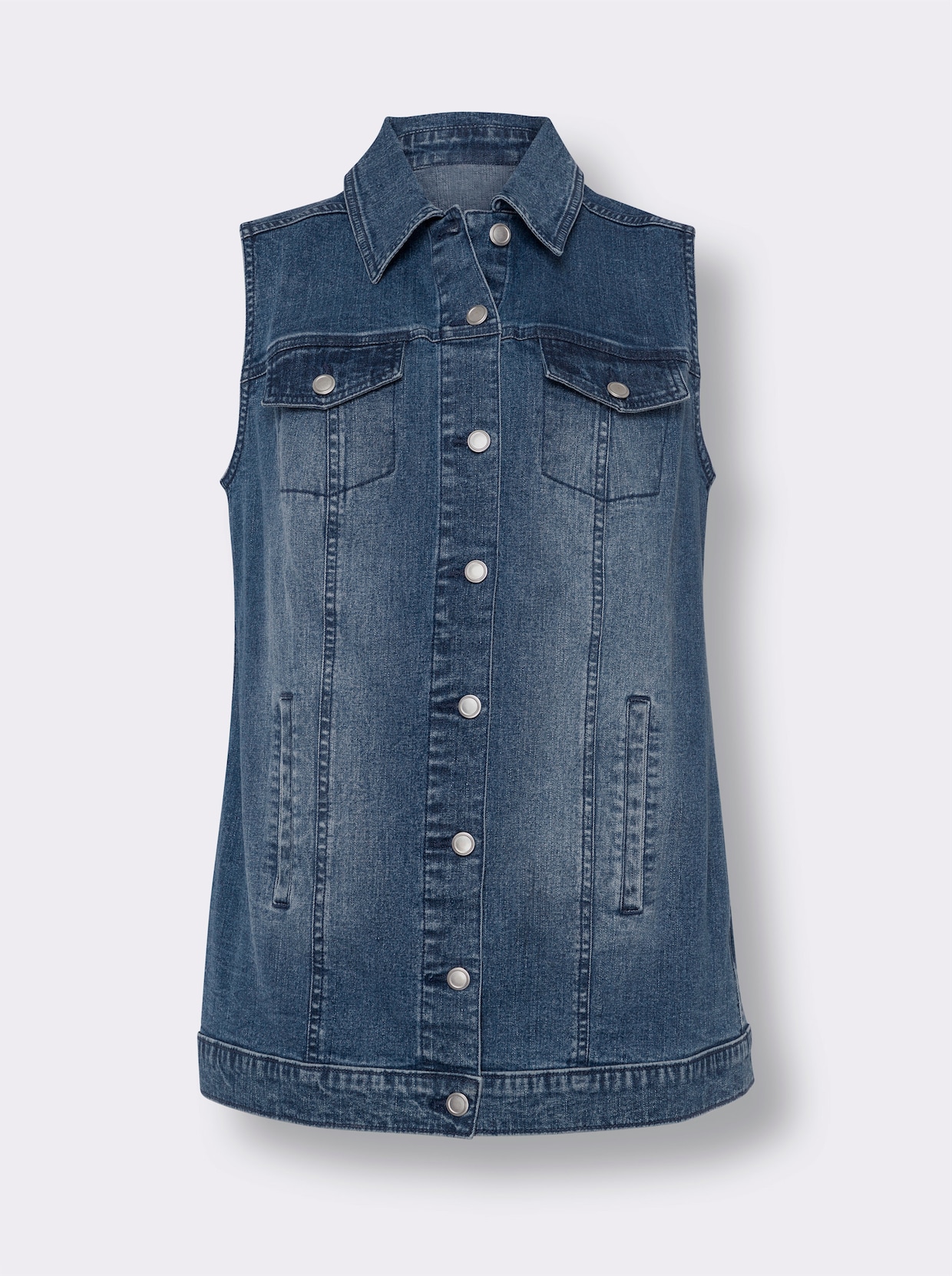 Lang vest - blue-bleached