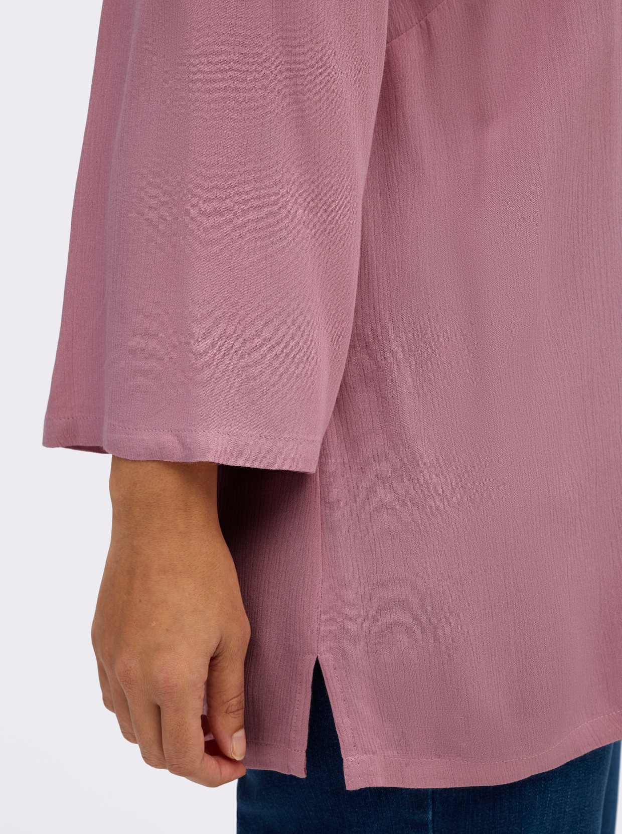 sheego Tunika in leichter Crinkle-Struktur - altrosa