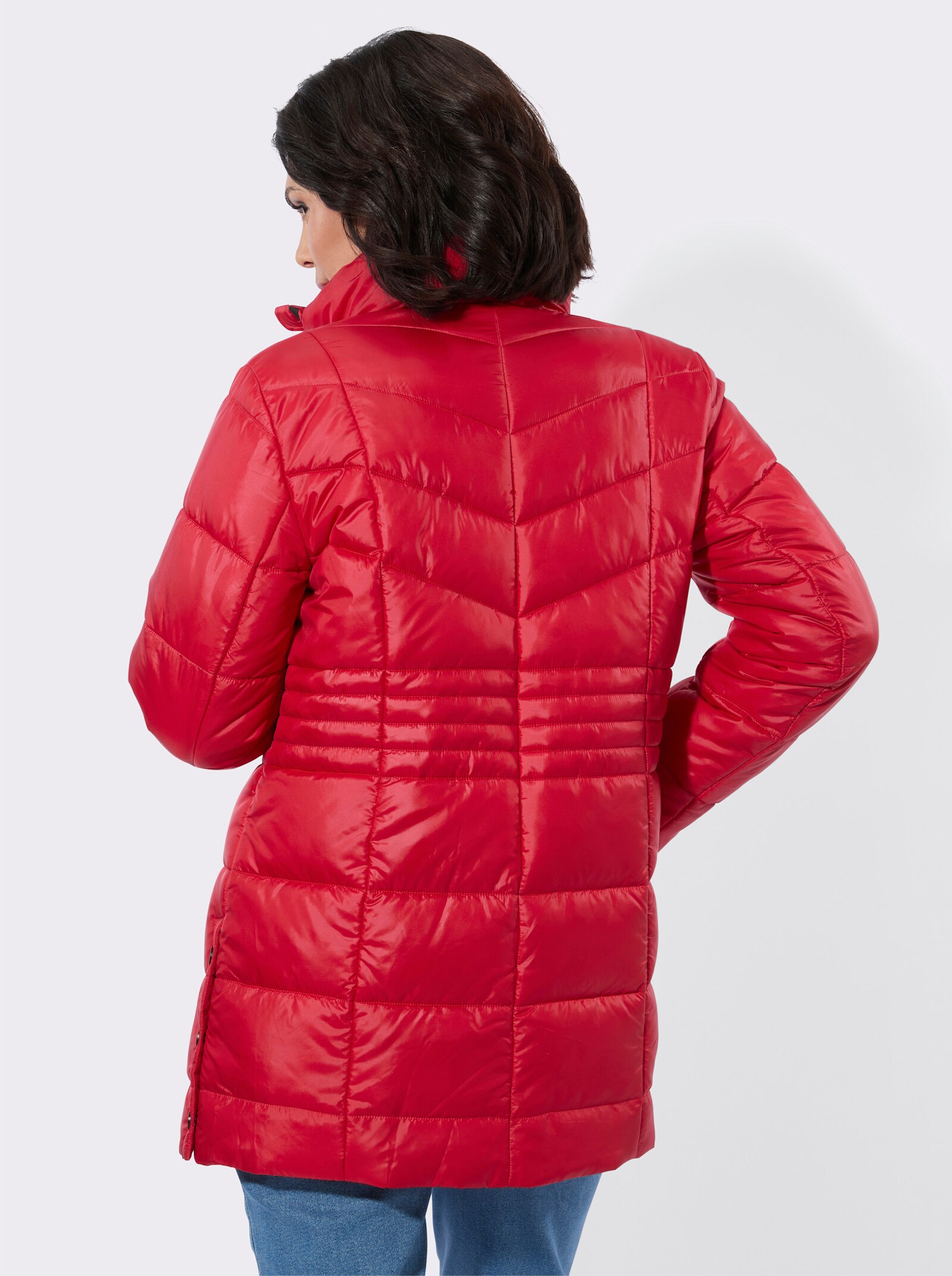 Winterjacke mit schmeichelnder Steppung - rot