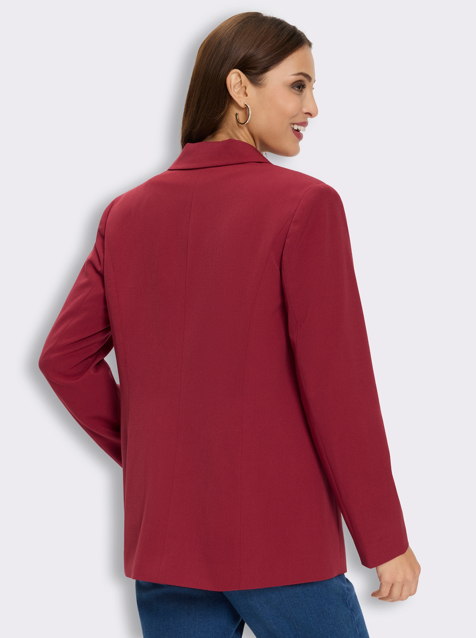 Blazer mit knöpfbarer Innentasche - kirsche