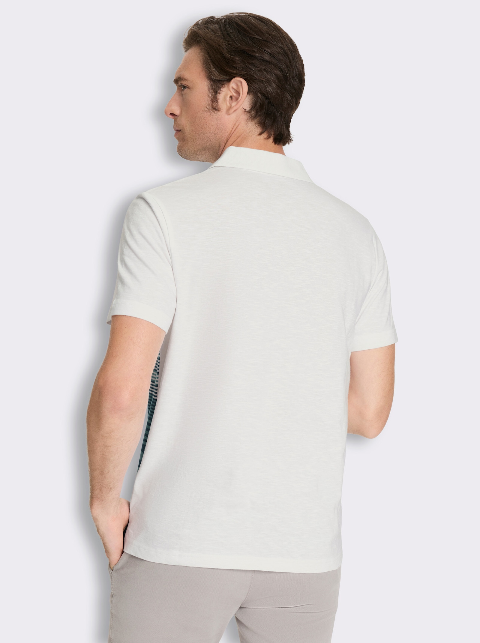Poloshirt mit Streifen - topas-weiß-gestreift