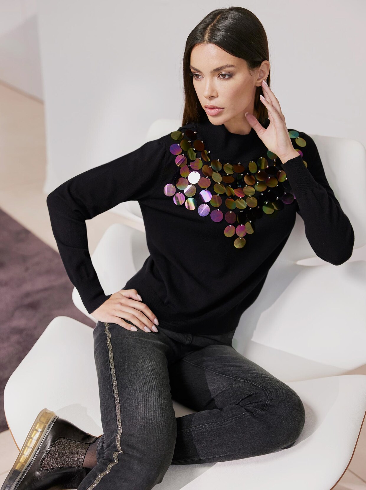 Rick Cardona Pullover - schwarz