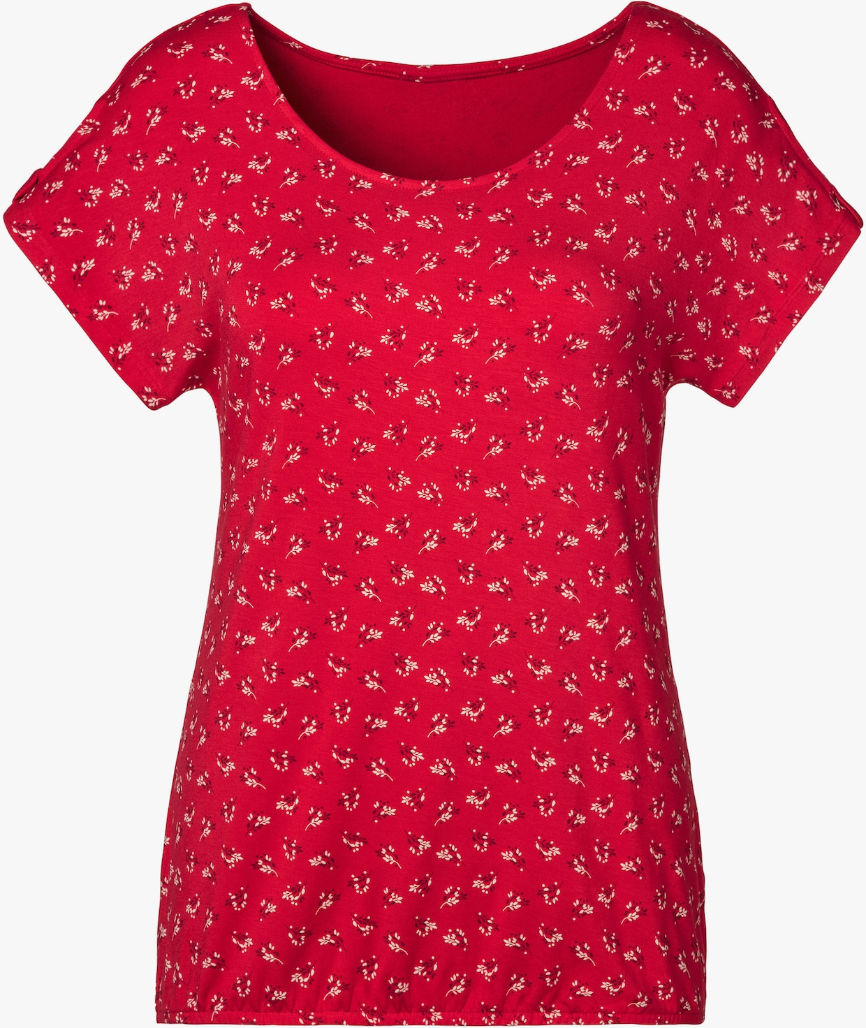 LASCANA T-shirt - rouge, gris foncé