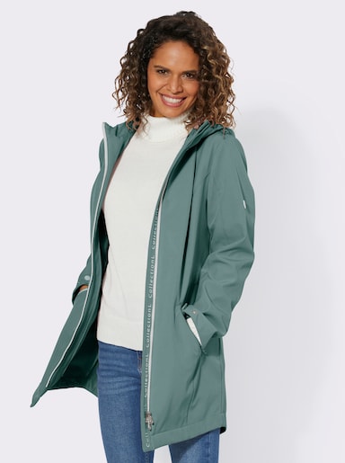 Softshelljacke mit 2-Wege-Reißverschluss - jade
