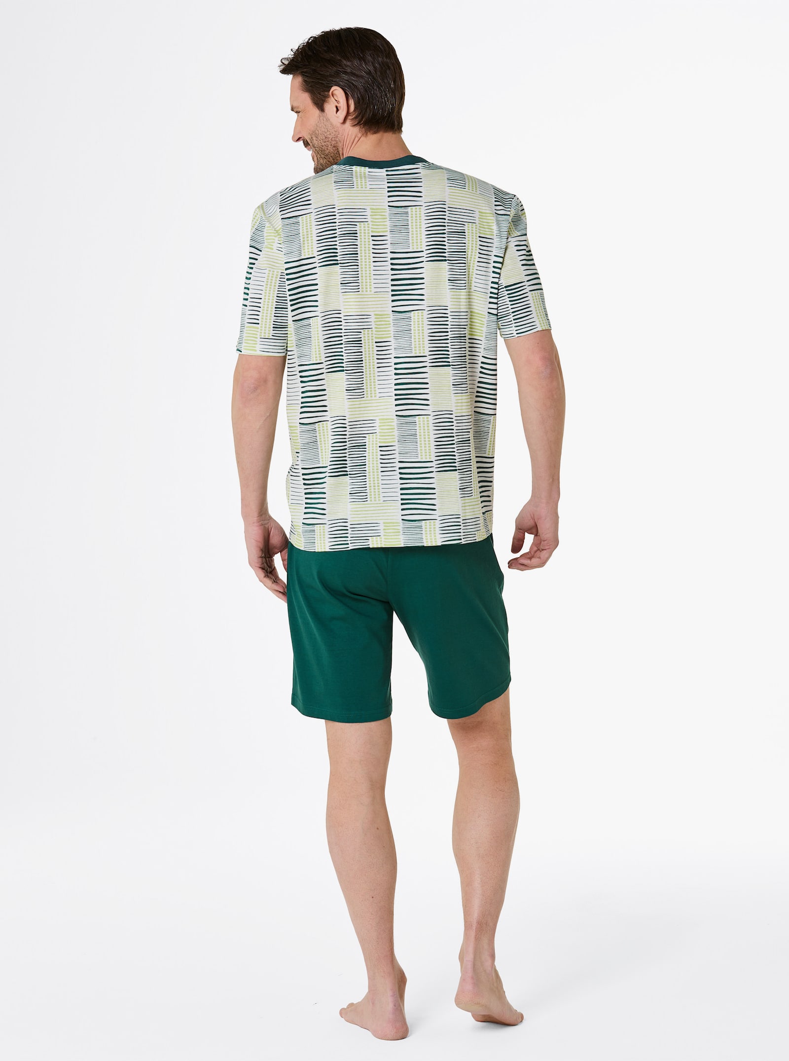 wäschepur men Shorty's - ecru/donkerblauw + ecru/petrol