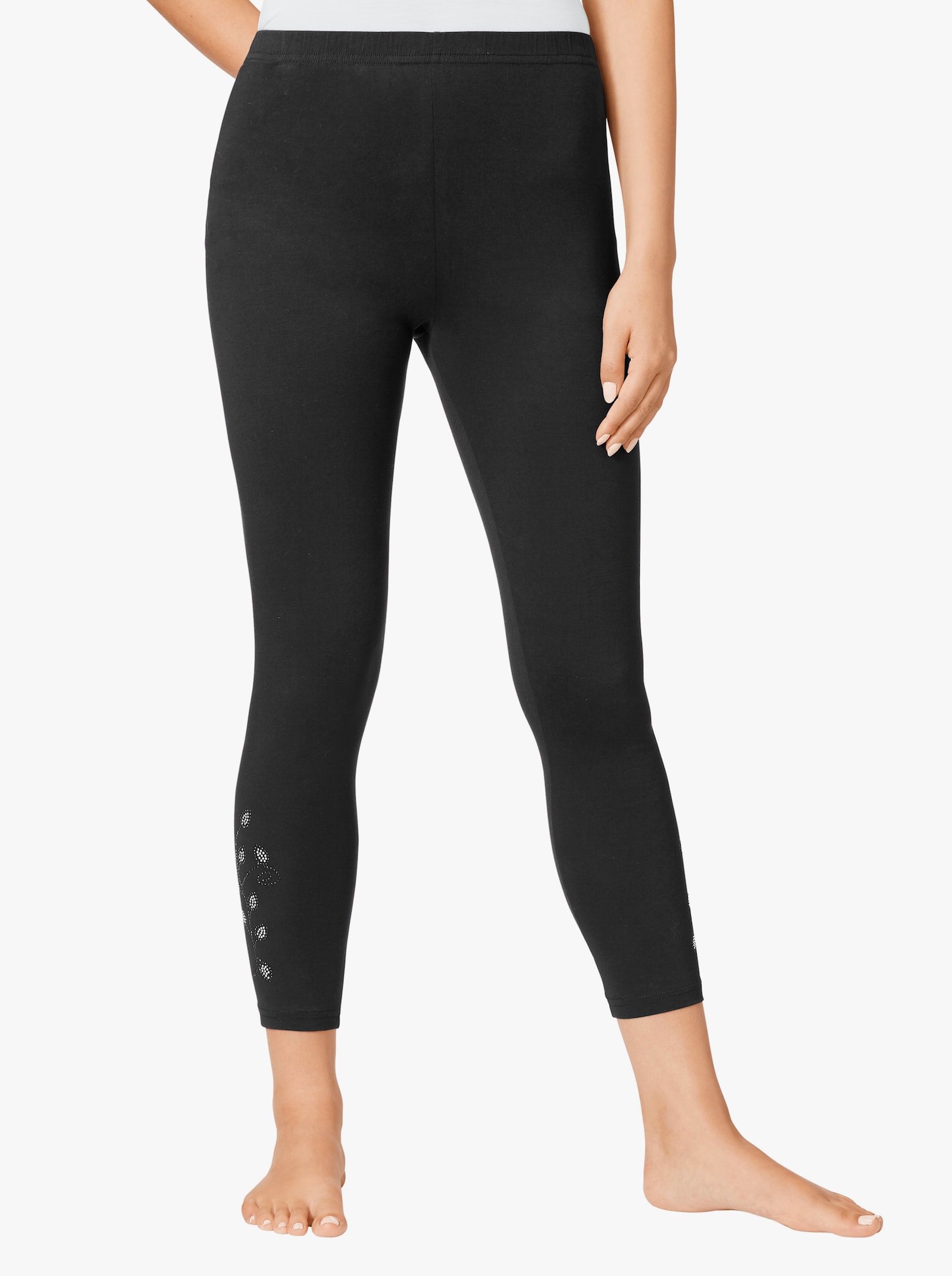 feel good Leggings - schwarz + pflaume
