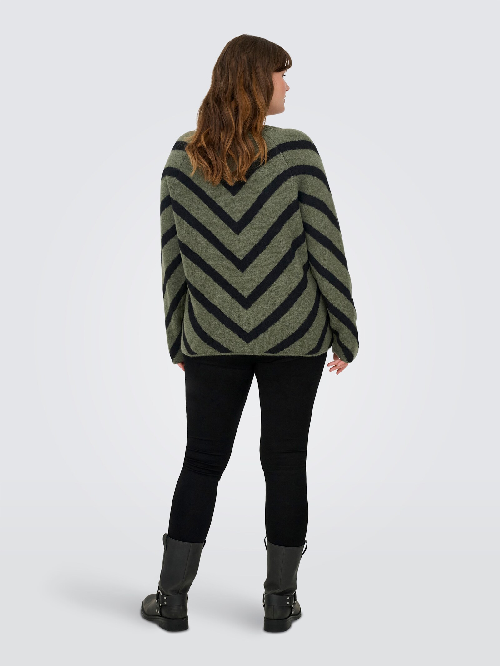 ONLY CARMAKOMA Strickpullover - lizard detail:w /black