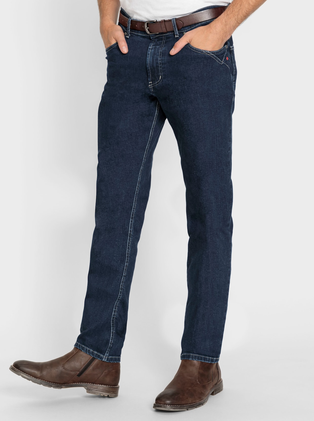 Jeans - darkblue stone-washed