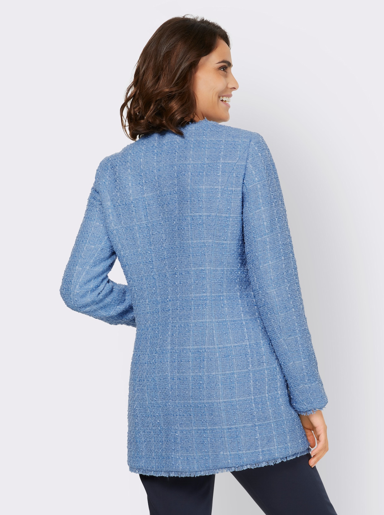 heine Lange blazer - lichtblauw