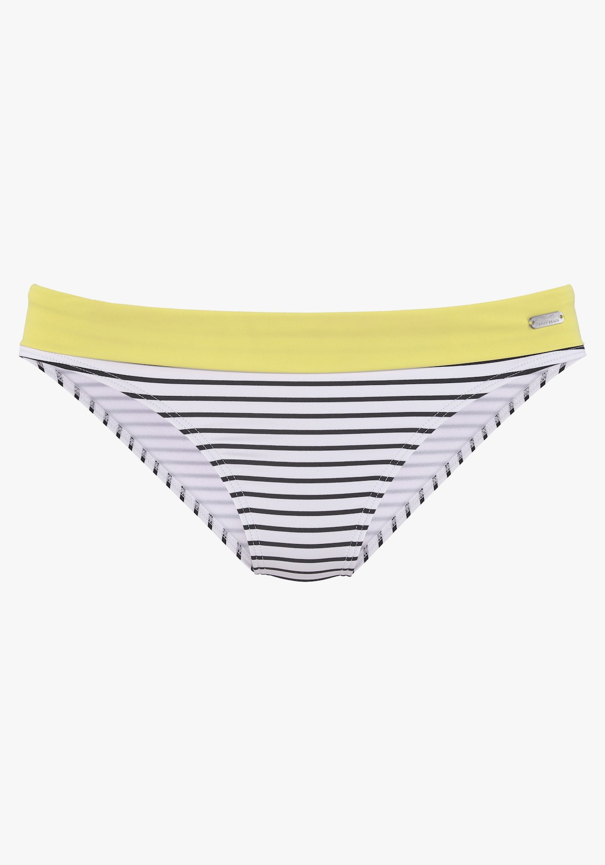 Venice Beach Bikinibroekje - zwart/wit/limoen