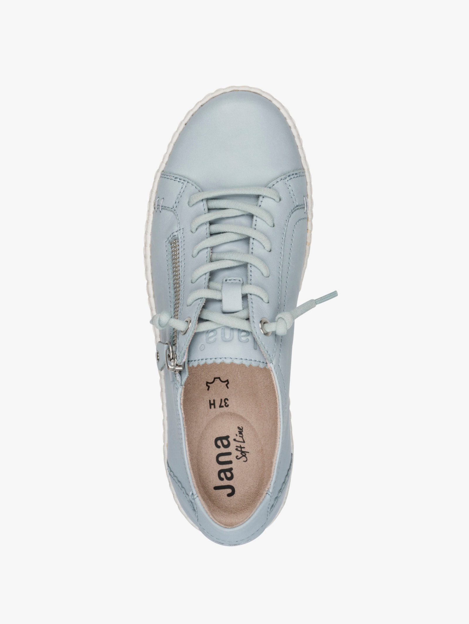 Jana Sneaker mit Zipper - hellblau