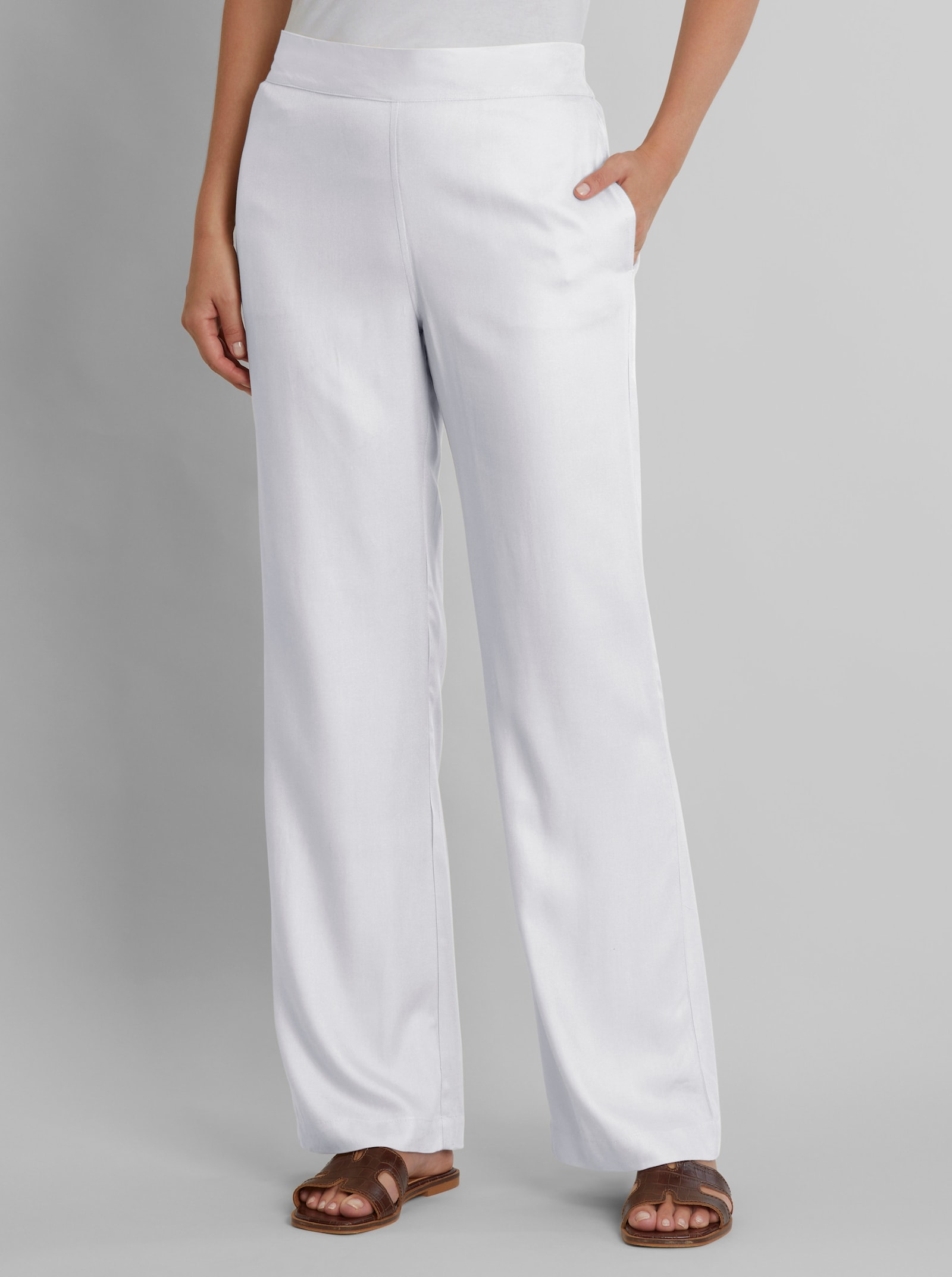 heine Hose mit Dehnbund - weiß
