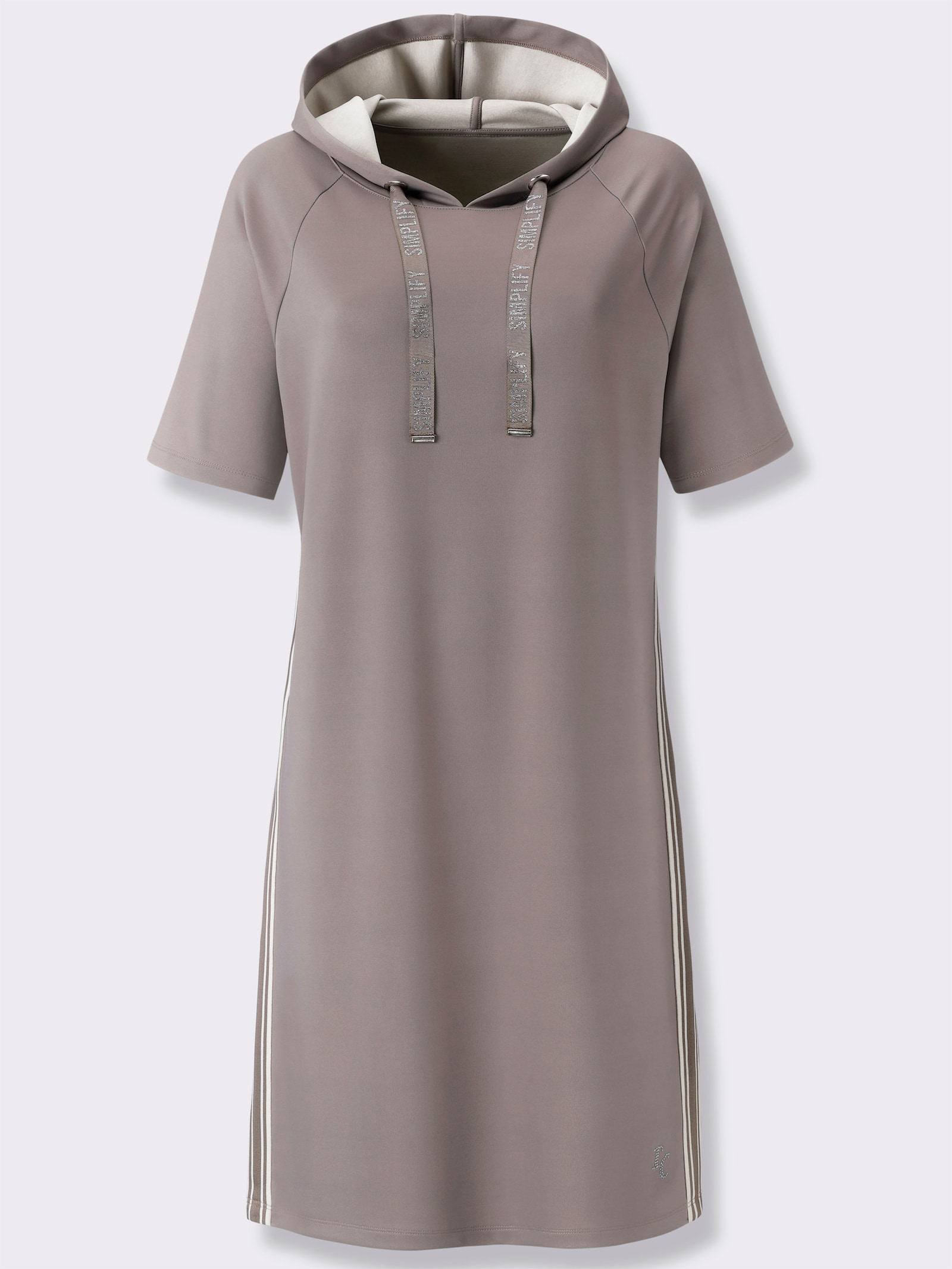 heine Sweatkleid mit Glitzer-Details - taupe