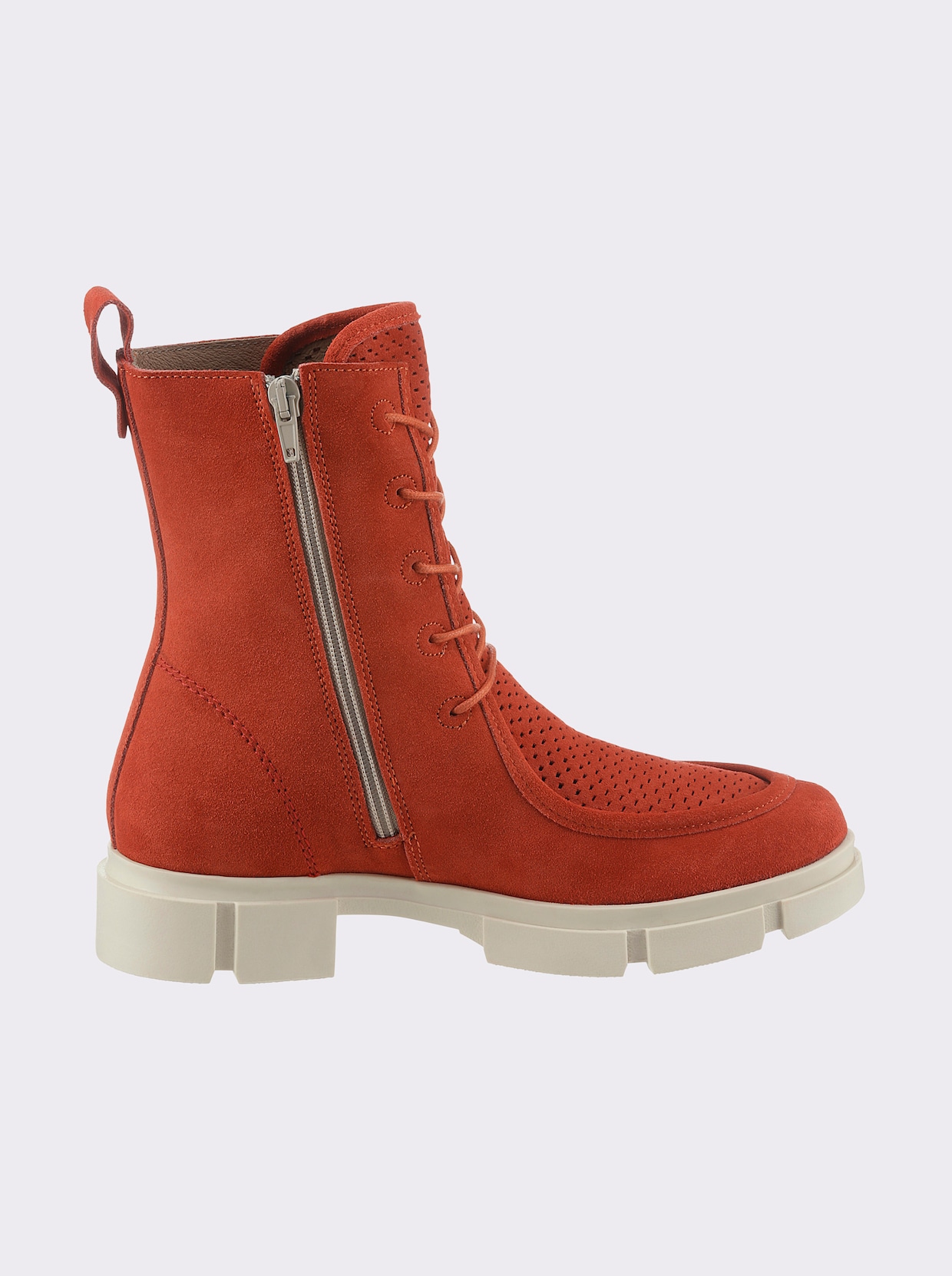 heine Bottines à lacets - rouge
