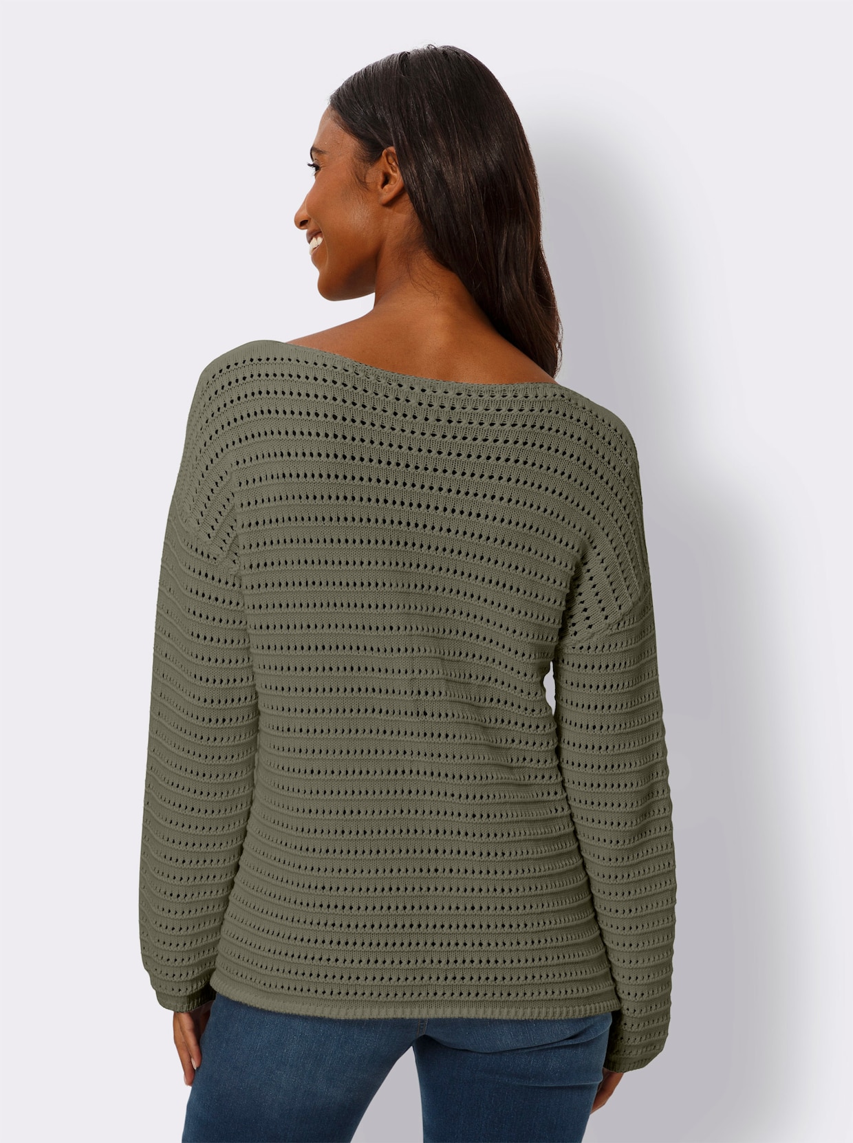 heine Ajourpullover - khaki