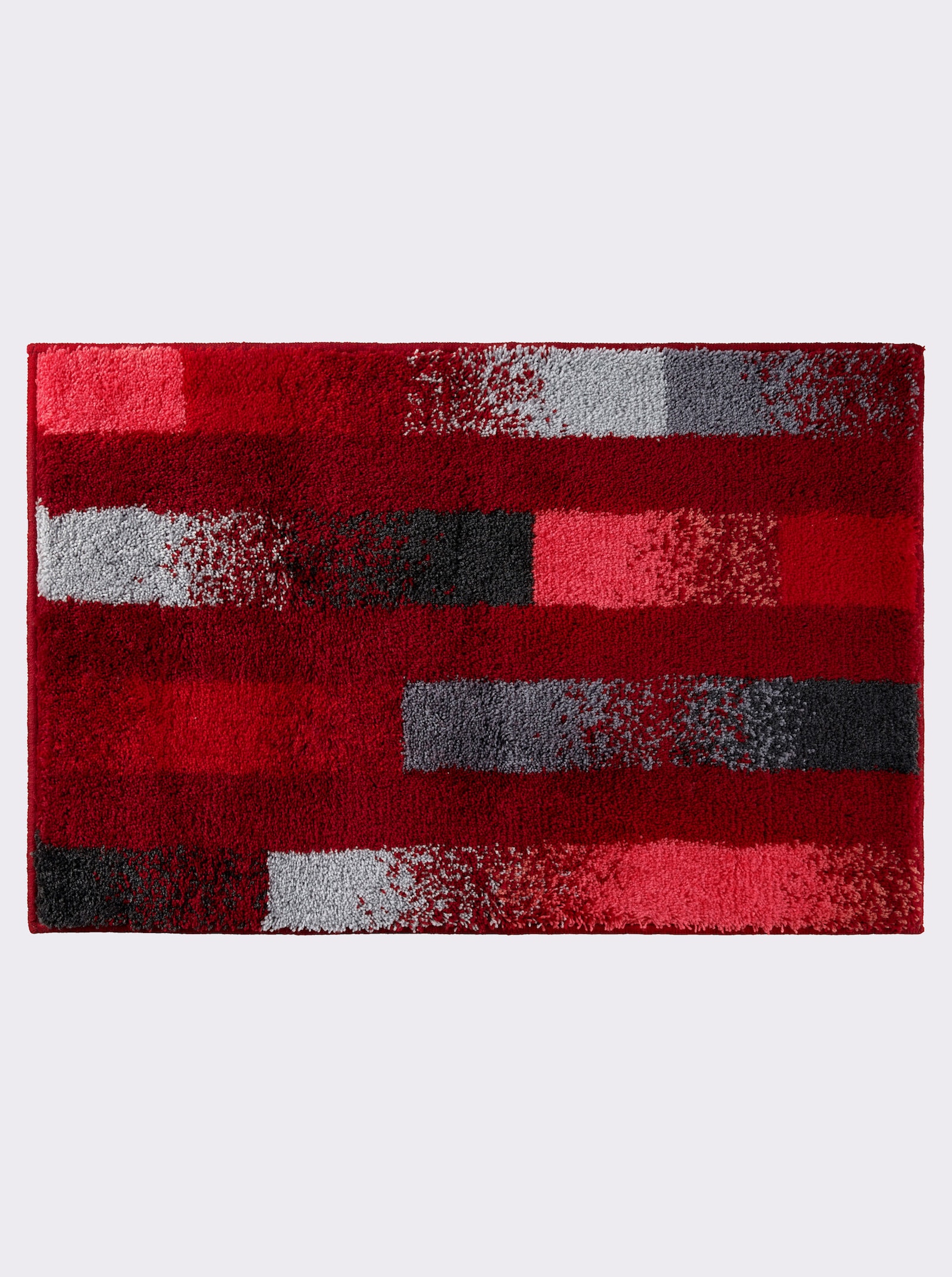 Grund Badmat - rood/grijs