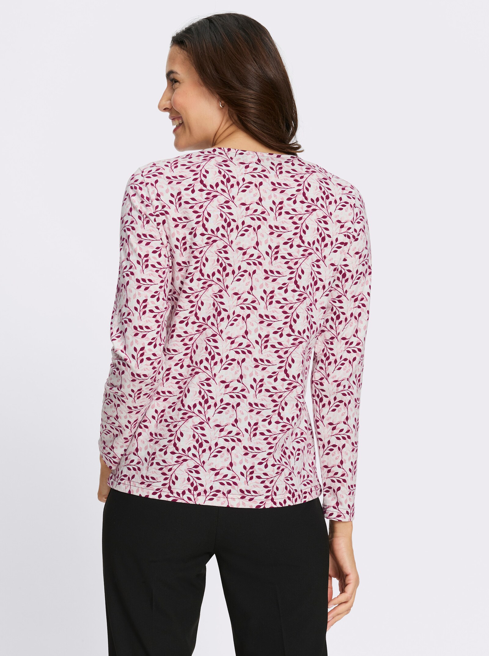Print-Shirt - malve-hortensie-bedruckt
