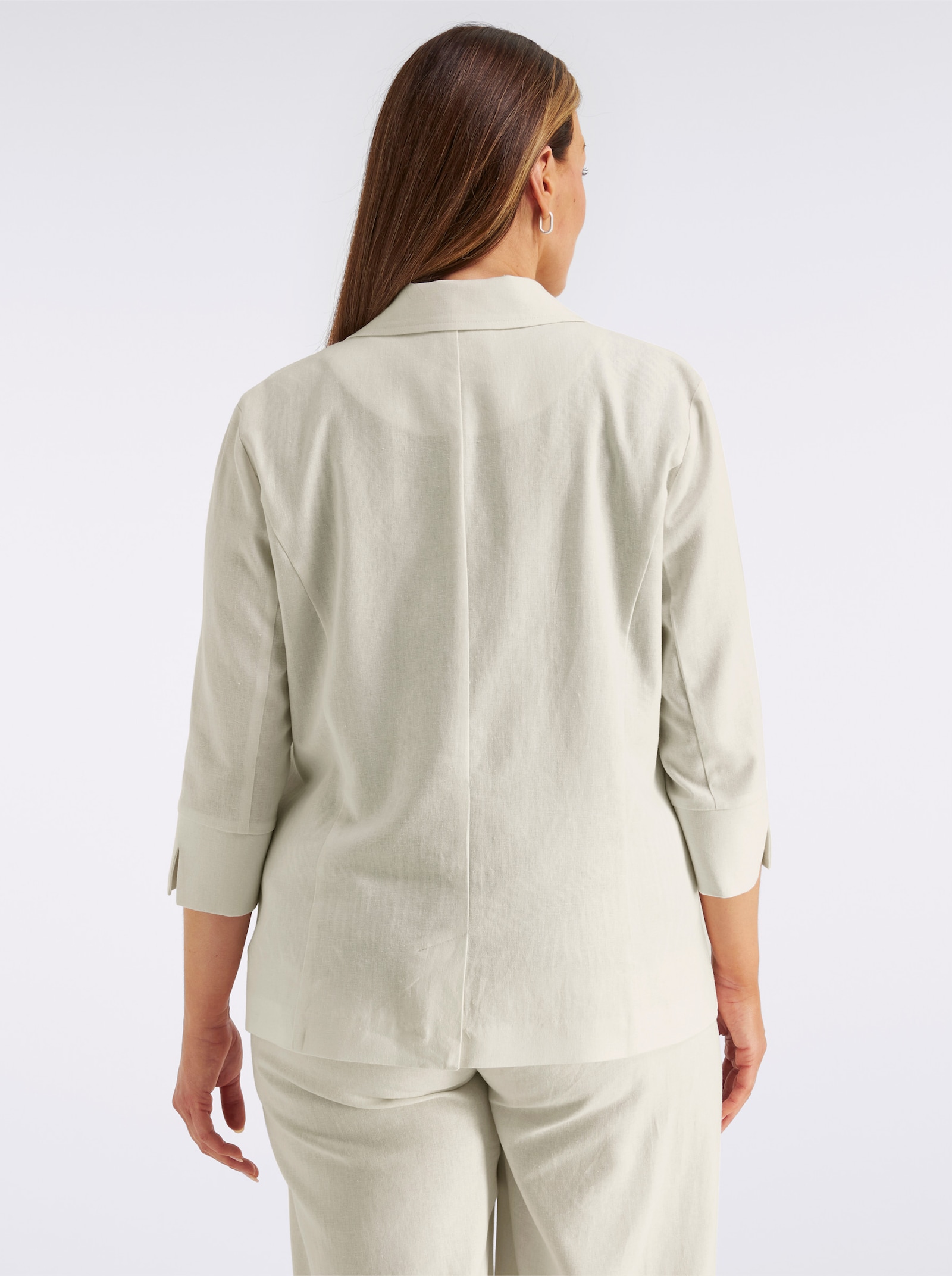 sheego Leinenblazer mit 3/4-Arm - ecru