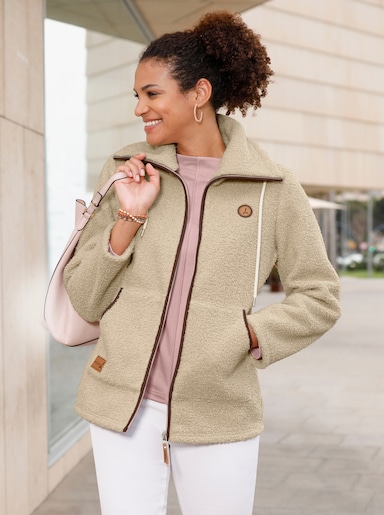 Fleece-Jacke - beige